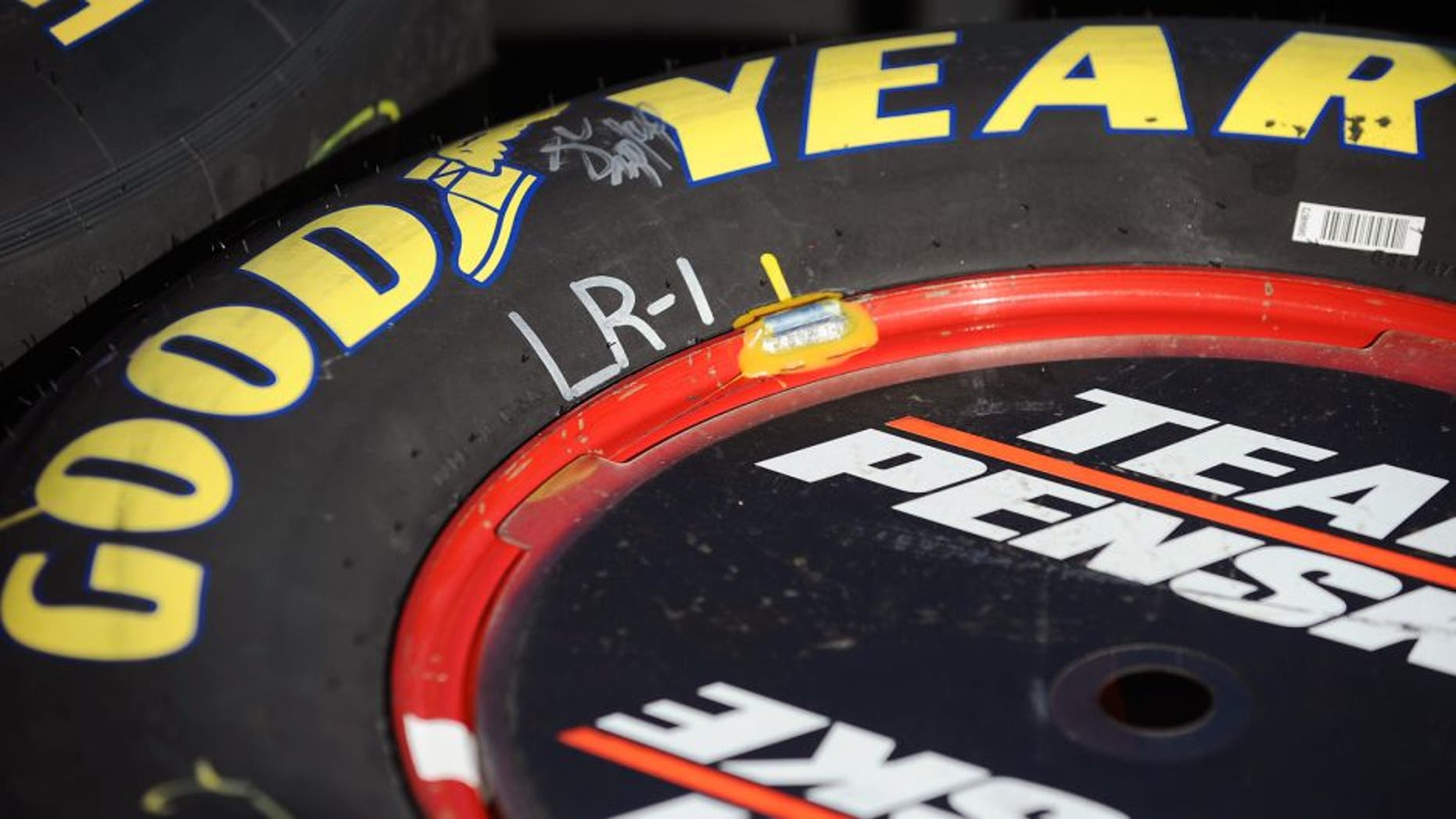 A tire detail is seen during the NASCAR Sprint Cup Series AAA Texas 500 at Texas Motor Speedway on November 8, 2015 in Fort Worth, Texas. (Photo by Rainier Ehrhardt/NASCAR via Getty Images)