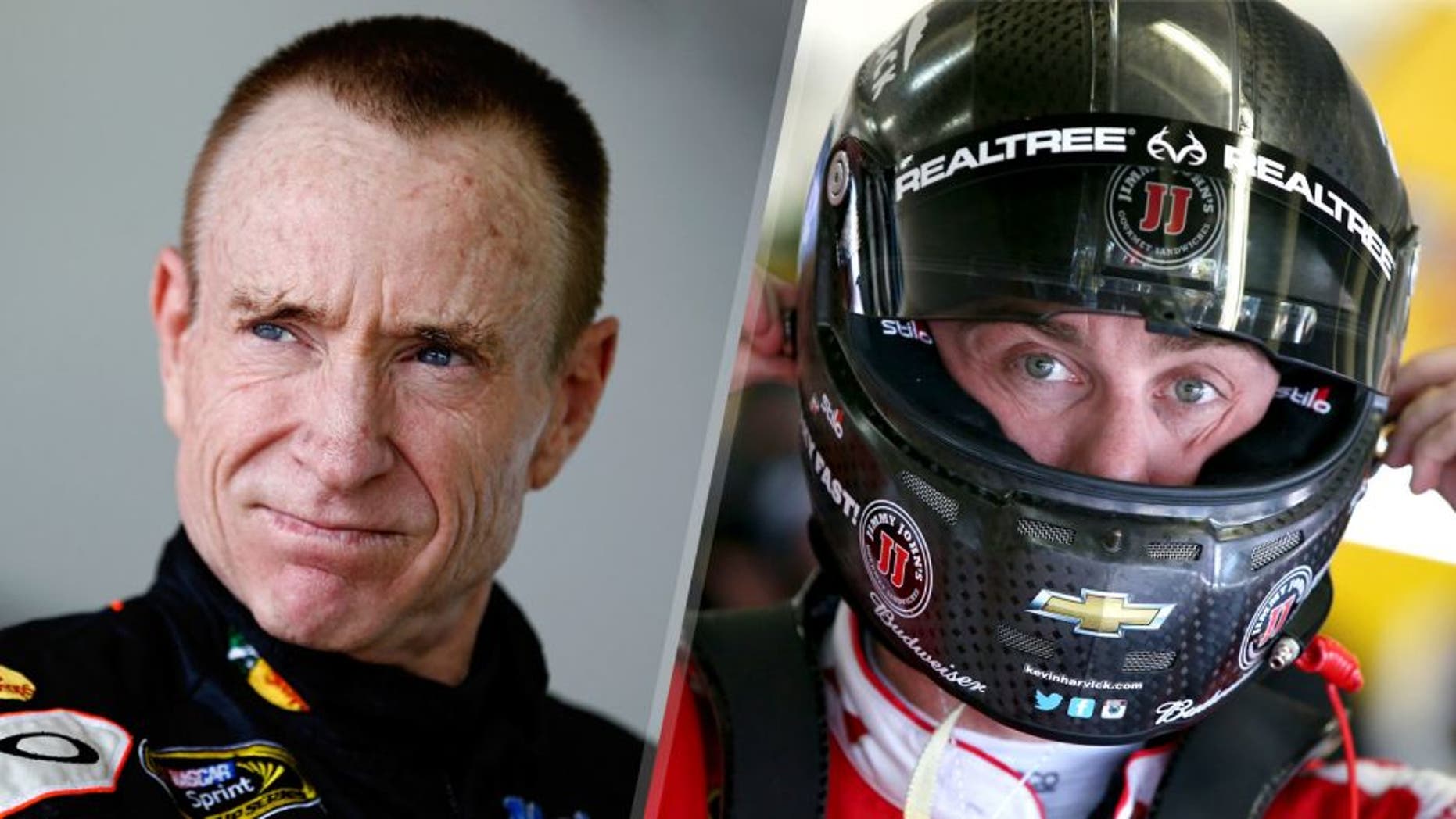 HOMESTEAD, FL - NOVEMBER 16: Mark Martin, driver of the #14 Bass Pro Shops / Mobil 1 Chevrolet, stands in the garage during practice for the NASCAR Sprint Cup Series Ford EcoBoost 400 at Homestead-Miami Speedway on November 16, 2013 in Homestead, Florida. (Photo by Jeff Zelevansky/NASCAR via Getty Images) FORT WORTH, TX - NOVEMBER 06: Kevin Harvick, driver of the #4 Budweiser/Jimmy John's Chevrolet, adjusts his equipment in the garage area during practice for the NASCAR Sprint Cup Series AAA Texas 500 at Texas Motor Speedway on November 6, 2015 in Fort Worth, Texas. (Photo by Sean Gardner/Getty Images for Texas Motor Speedway)