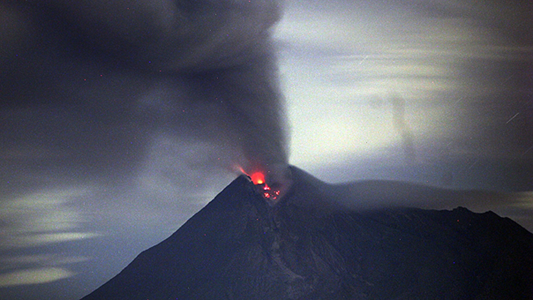Nov. 13: Mount Merapi spews volcanic material as seen from Manis Renggo, Klaten, Indonesia.