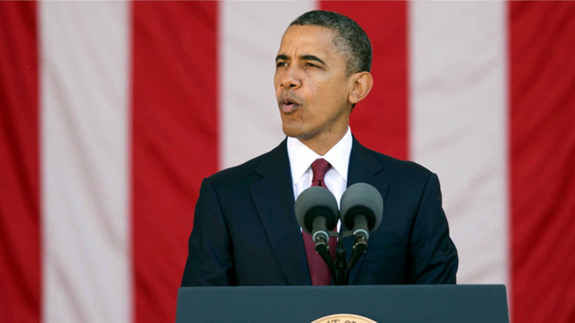 Nov. 11, 2012: President Barack Obama speaks at the annual Veterans Day commemoration at Arlington National Cemetery in Arlington, Va.