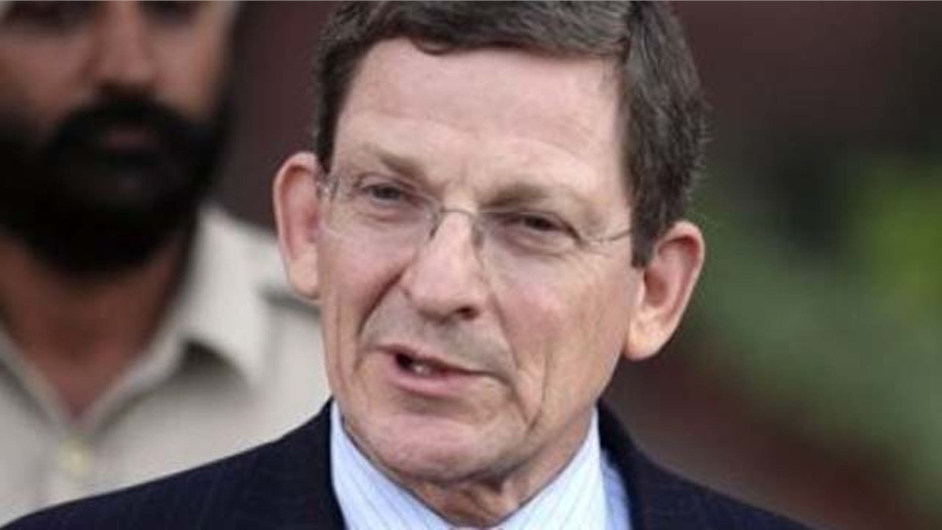 October 12, 2011: U.S. special envoy to Afghanistan and Pakistan, Marc Grossman addresses the media after a meeting with Indian Foreign Secretary Ranjan Mathai.