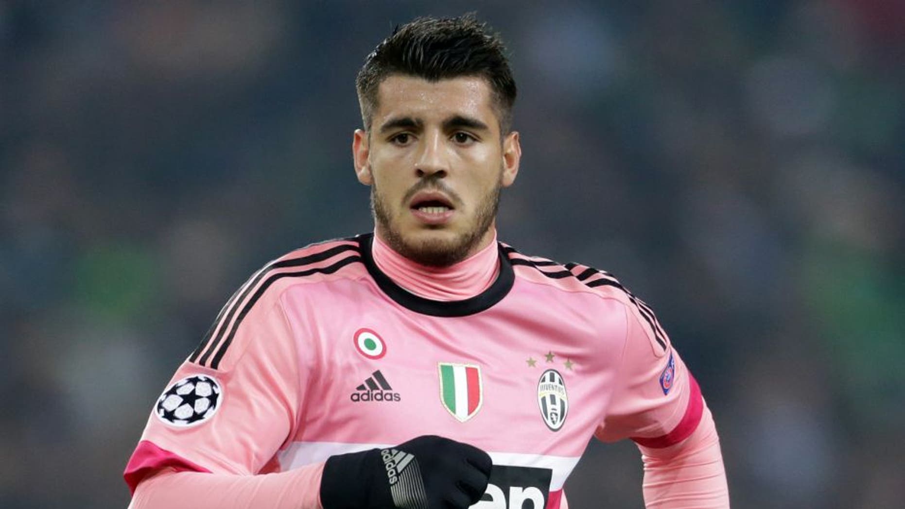 Alvaro Morata of Juventus during the UEFA Champions League group D match between Borussia Mönchengladbach and Juventus Turin on November 03, 2015 at Borussia-Park in Monchengladbach, Germany.(Photo by VI Images via Getty Images)