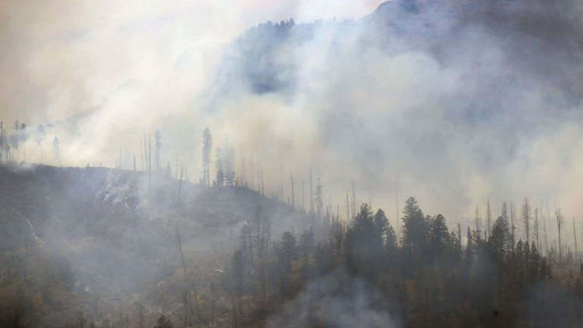 The fire closed the Slough Creek Campground in northeast Yellowstone National Park.