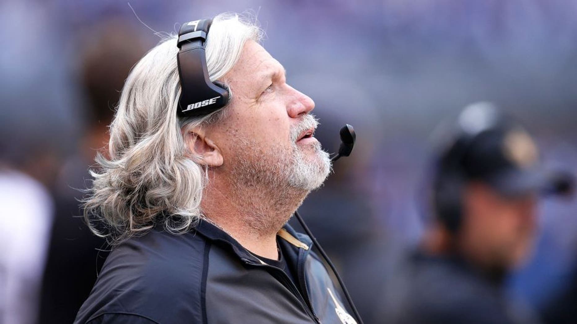 INDIANAPOLIS, IN - OCTOBER 25: Defensive coordinator Rob Ryan of the New Orleans Saints looks on against the Indianapolis Colts during a game at Lucas Oil Stadium on October 25, 2015 in Indianapolis, Indiana. The Saints defeated the Colts 27-21. (Photo by Joe Robbins/Getty Images)