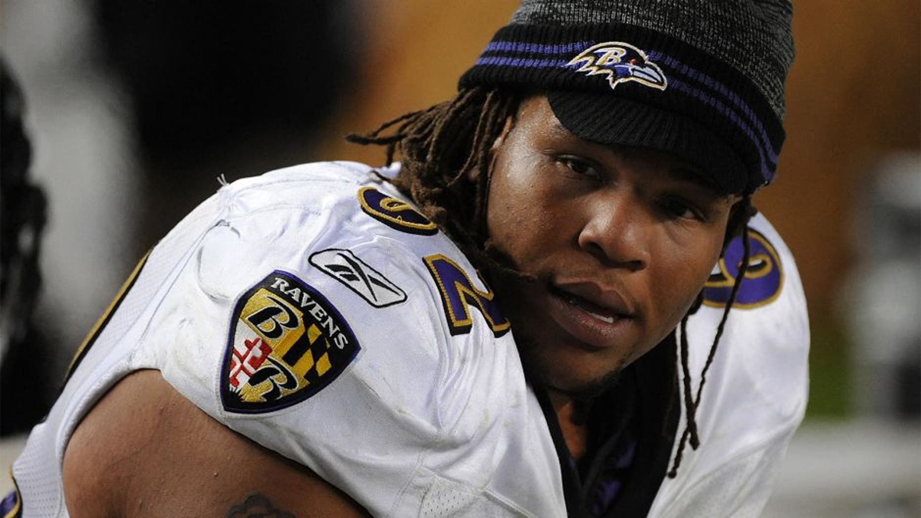 PITTSBURGH, PA - NOVEMBER 6: Defensive lineman Terrence Cody #62 of the Baltimore Ravens looks on from the sideline during a game against the Pittsburgh Steelers at Heinz Field on November 6, 2011 in Pittsburgh, Pennsylvania. The Ravens defeated the Steelers 23-20. (Photo by George Gojkovich/Getty Images)