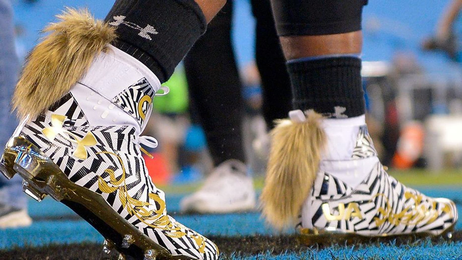 Cam Newton's spectacular foxtail cleats 