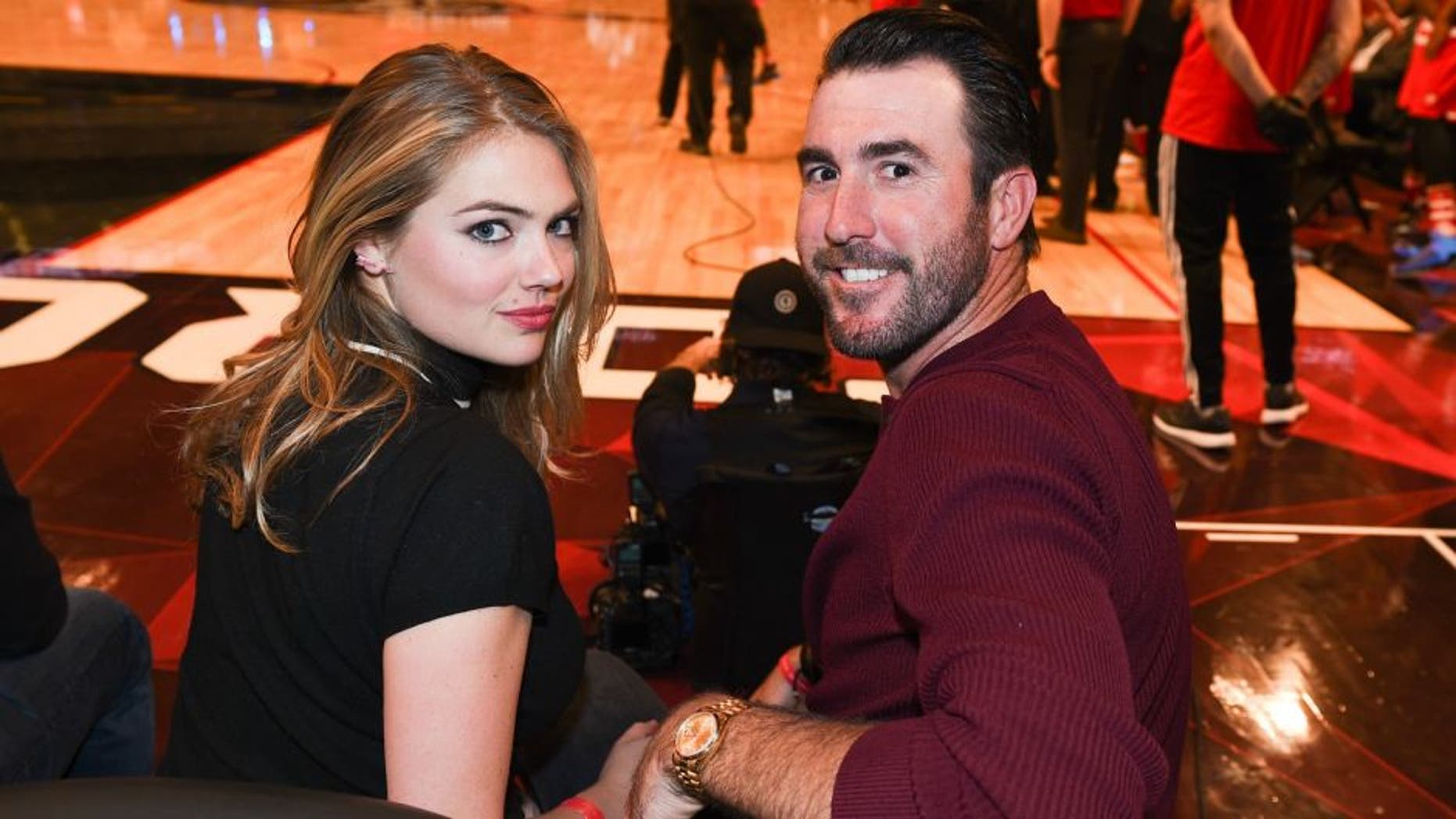 TORONTO, ON - FEBRUARY 14: Model/ Actress Kate Upton (L) and Justin Verlander attends the 2016 NBA All-Star Game at Air Canada Centre on February 14, 2016 in Toronto, Canada. (Photo by George Pimentel/Getty Images)