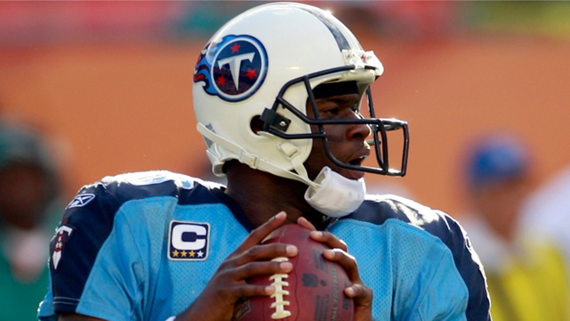 Nov. 14: Tennessee Titans quarterback Vince Young prepares to pass against the Miami Dolphins in the fourth quarter of an NFL football game in Miami.