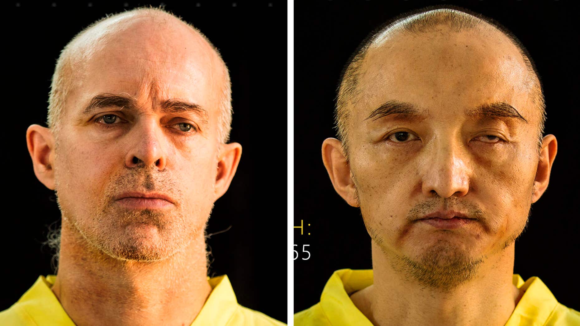 FILE - This file combination of undated photos taken from the Islamic State group's online magazine Dabiq purports to show Ole Johan Grimsgaard-Ofstad, 48, from Oslo, Norway, left, and Fan Jinghui, 50, from Beijing, China.