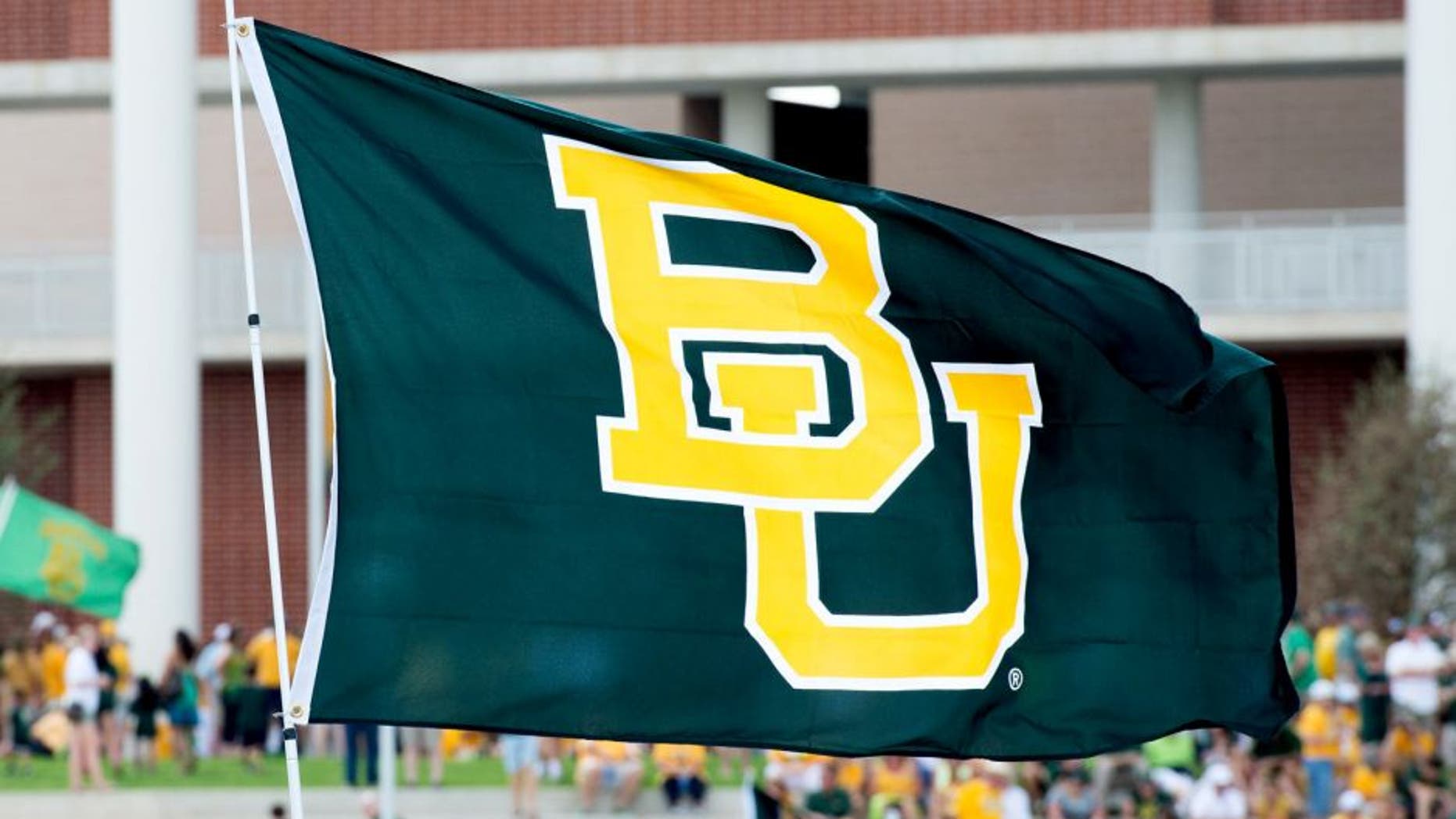 Aug 31, 2014; Waco, TX, USA; A view of a Baylor Bears flag in the stadium waterfront before the game between the Bears and the Southern Methodist Mustangs at McLane Stadium. Mandatory Credit: Jerome Miron-USA TODAY Sports