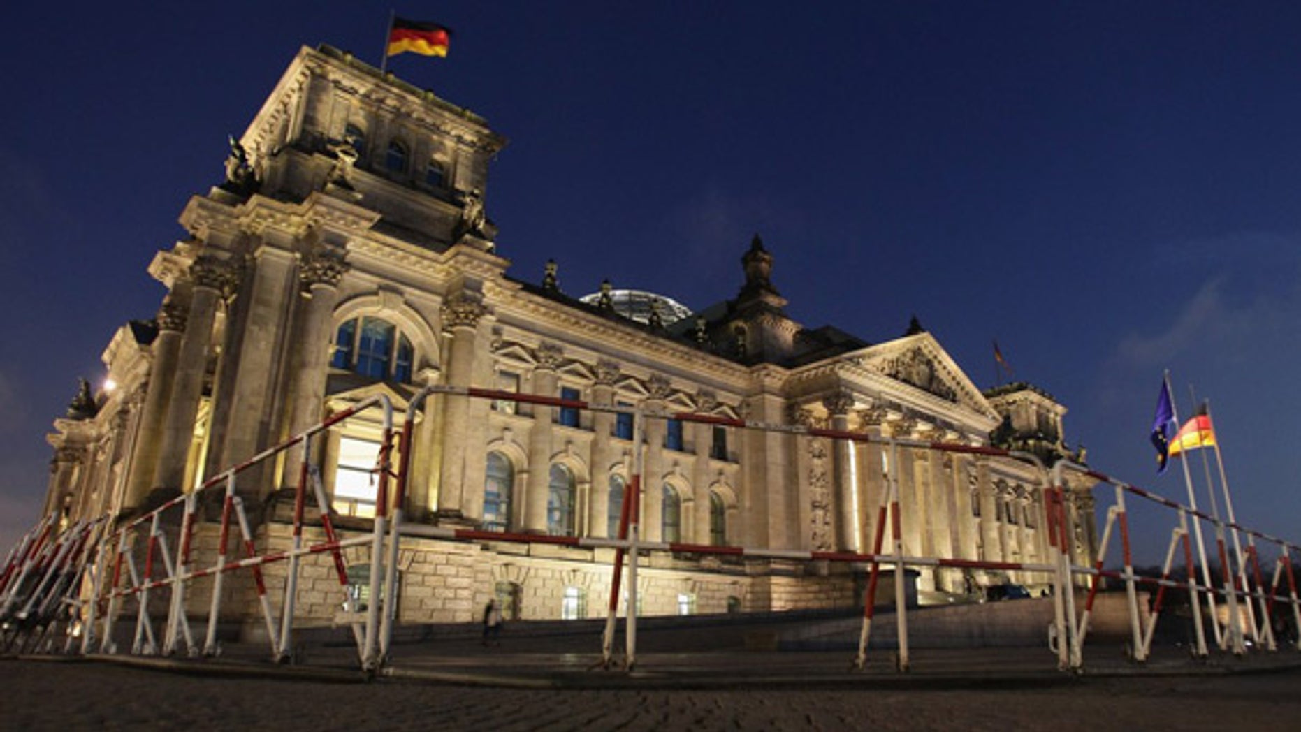 Nov. 21: Security barriers stand in front of the German Reichtstag building, the lower house of parliament, in Berlin.