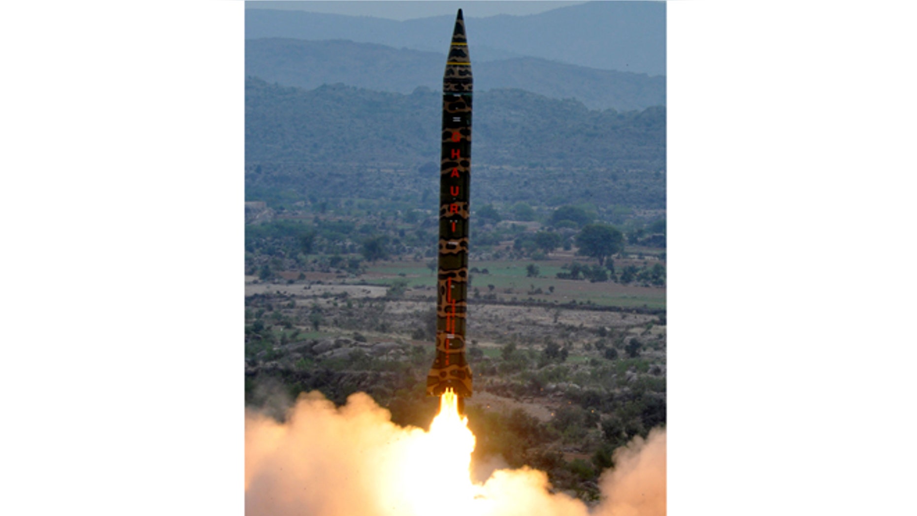 In this Wednesday, Nov. 28, 2012 photo released by Inter Services Public Relations department, Pakistan-made Hatf V or Ghauri missile is launched from an undisclosed location in Pakistan.