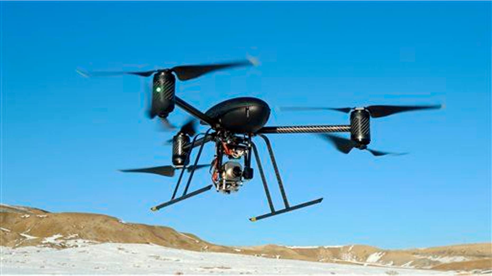 File photo of a drone, this one used by the Mesa County, Colo., Sheriff's Department.