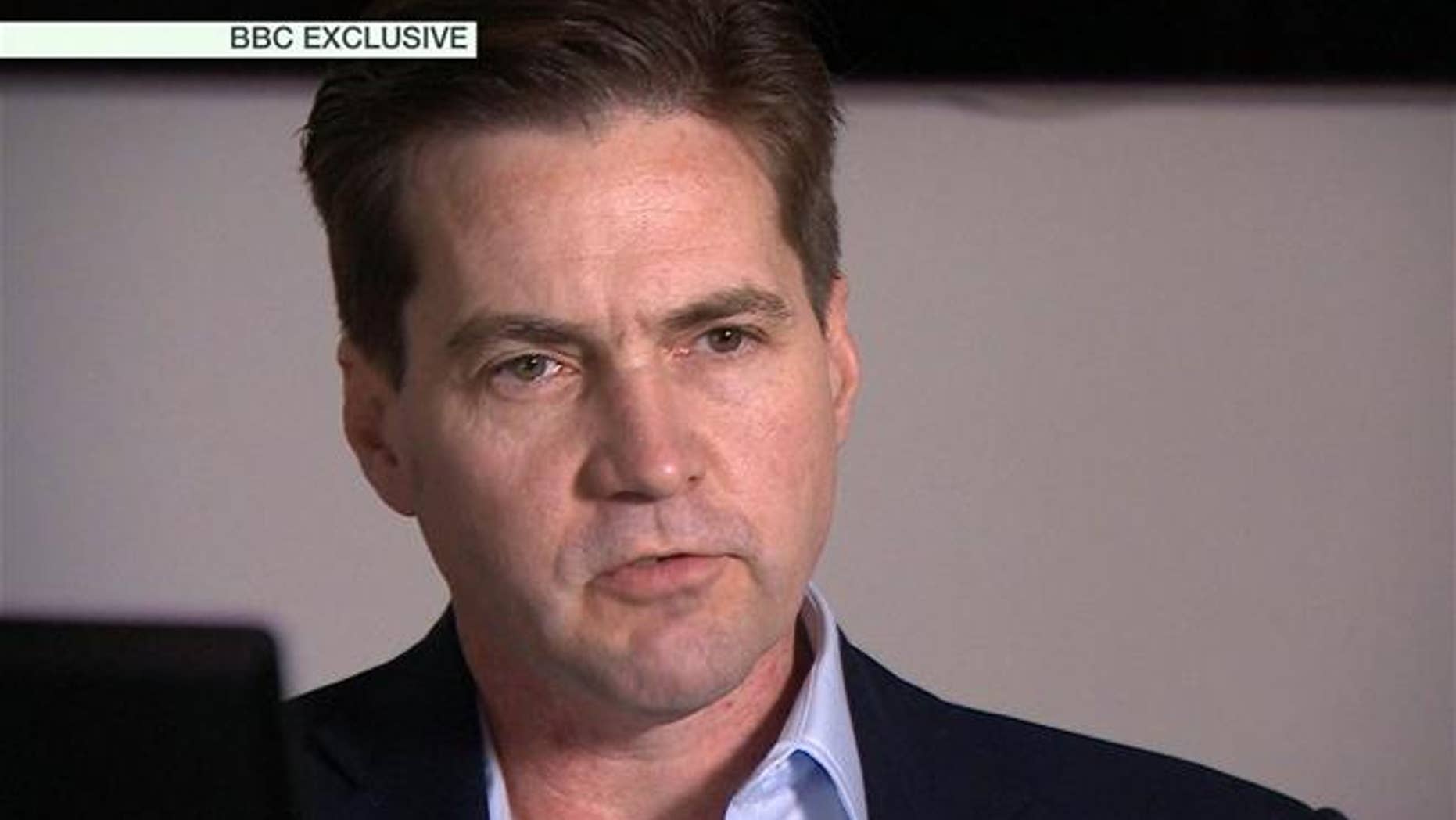 This framegrab made available by the BBC shows Craig Wright speaking in London.