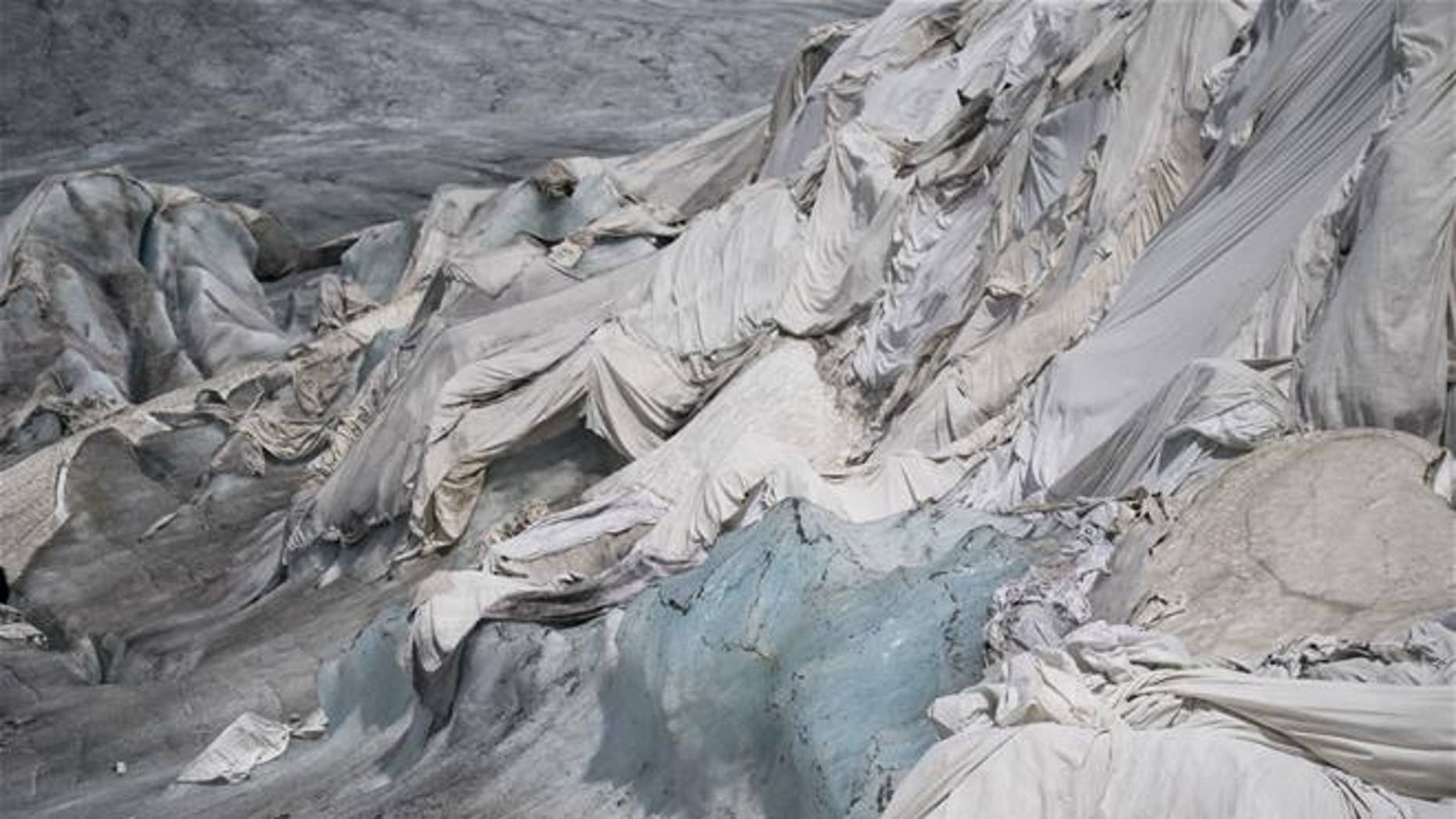 To Slow Melting, Residents Resort to Wrapping a Glacier in 