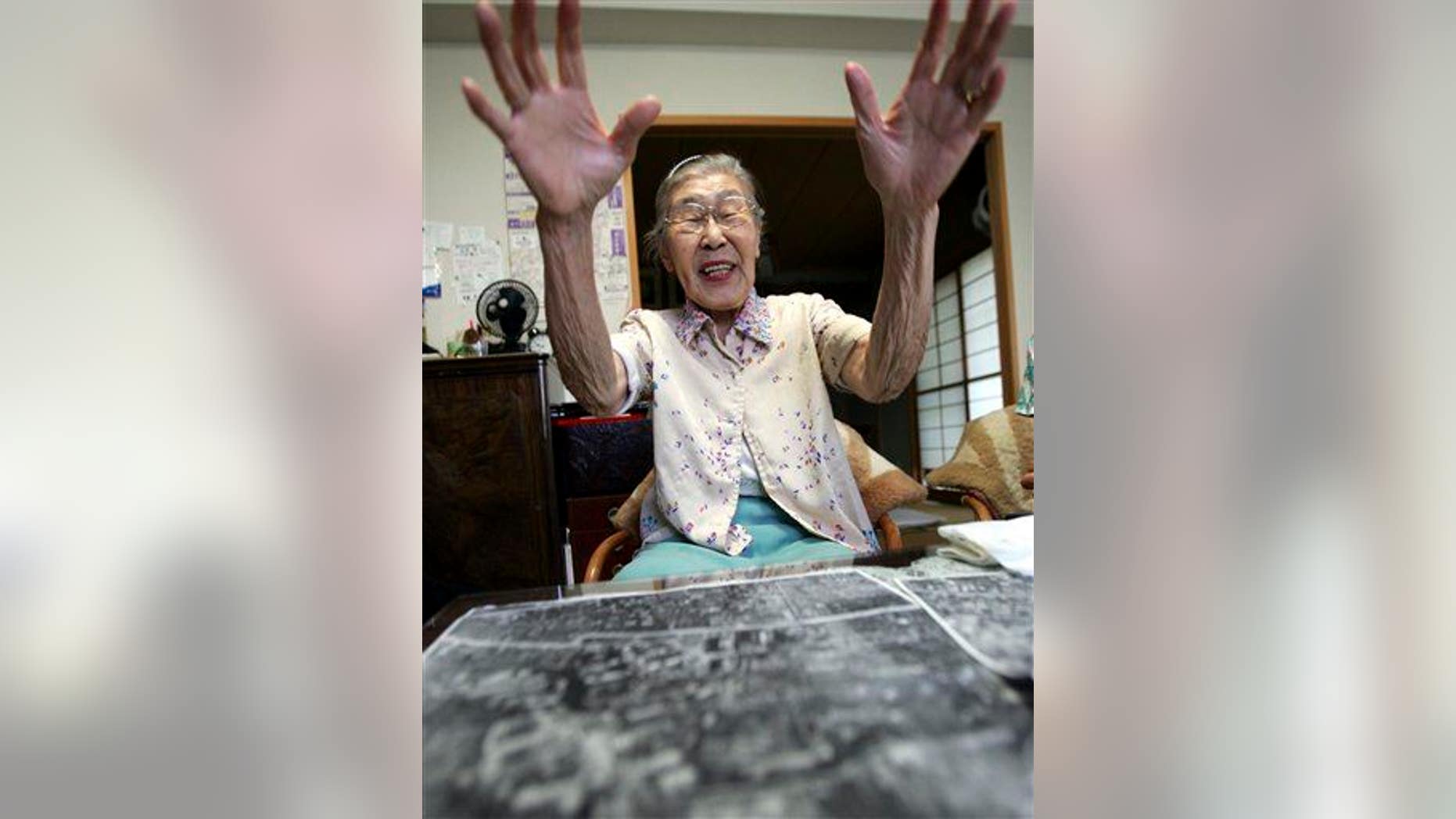 A 2006 file photo of Toyo Ishii, a former military nurse who says she was ordered to bury bodies of Unit 731 victims after Japan's surrender in World War II.