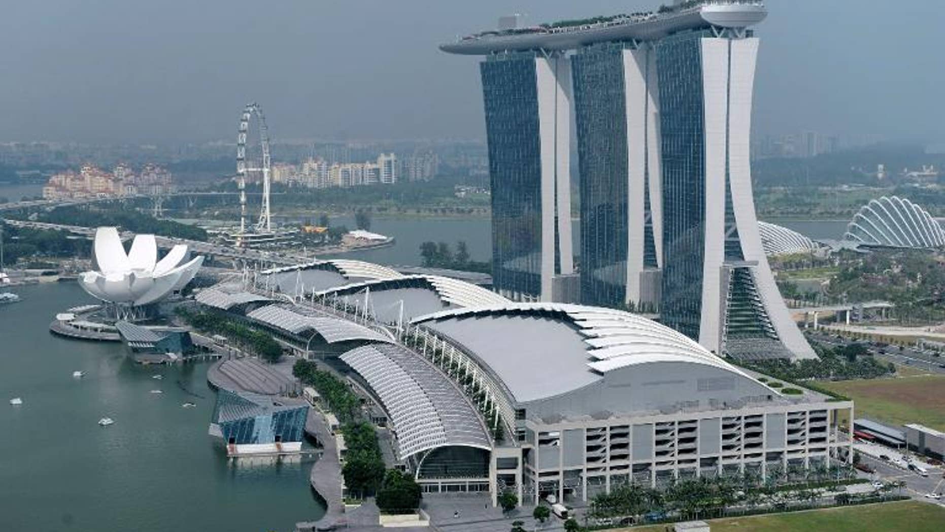 A view of Singapore including Marina Bay Sands hotels and casino, pictured on January 17, 2012