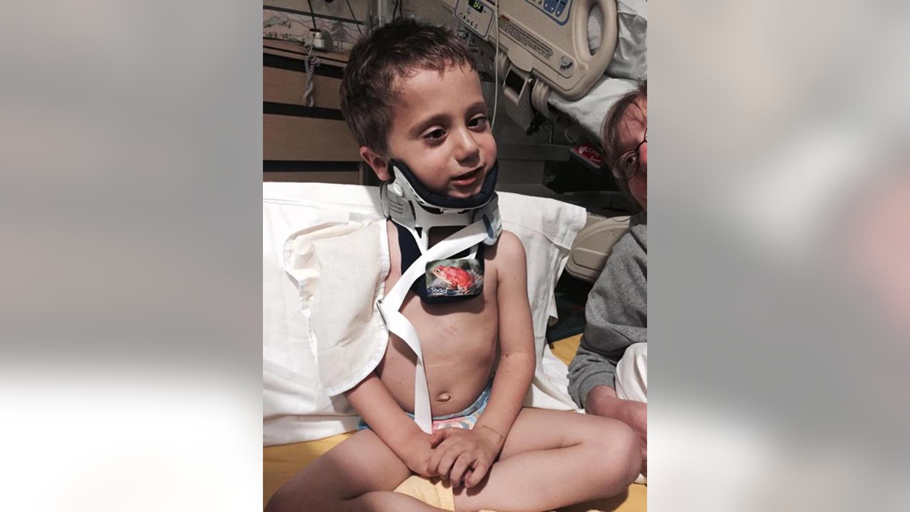 Killian Gonzalez suffered his injury when the car he was riding in crashed.