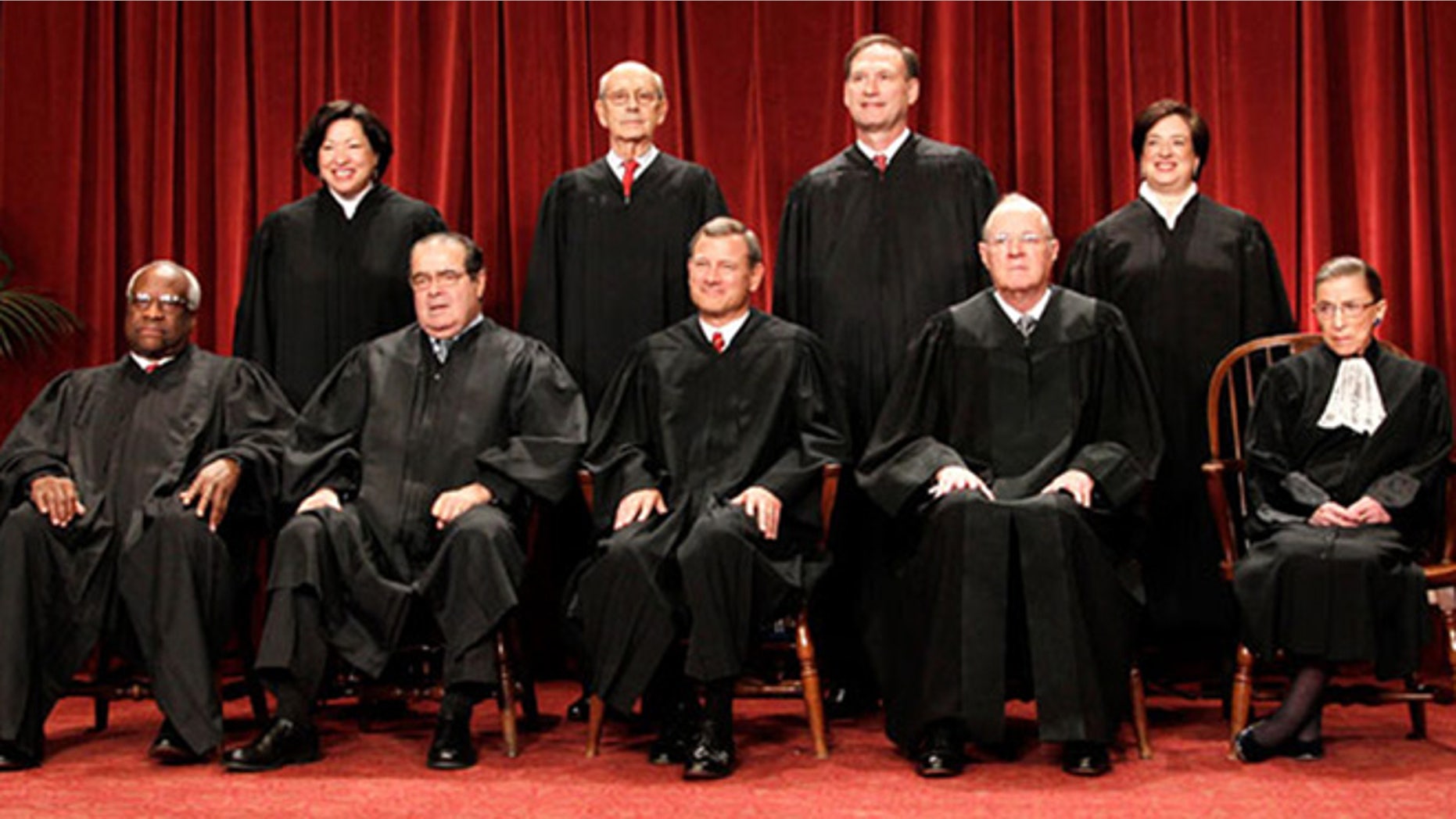 The U.S. Supreme Court justices are pictured.