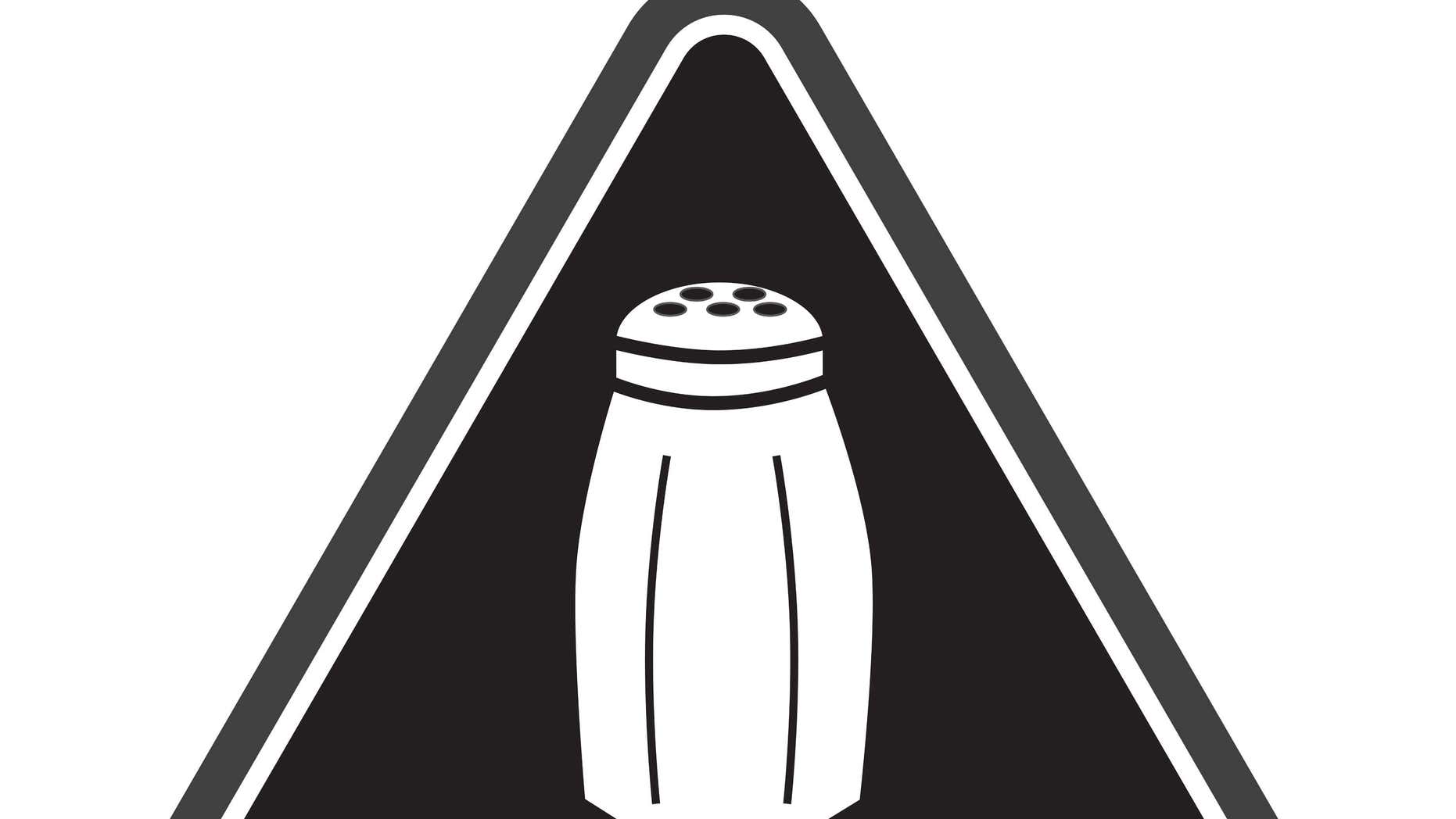 FILE - In this undated image released earlier this year by the New York City Health Department, a graphic warning NYC consumers of high salt content in foods that is now required on menus at many fast-food and chain restaurants is already headed for a court fight.
