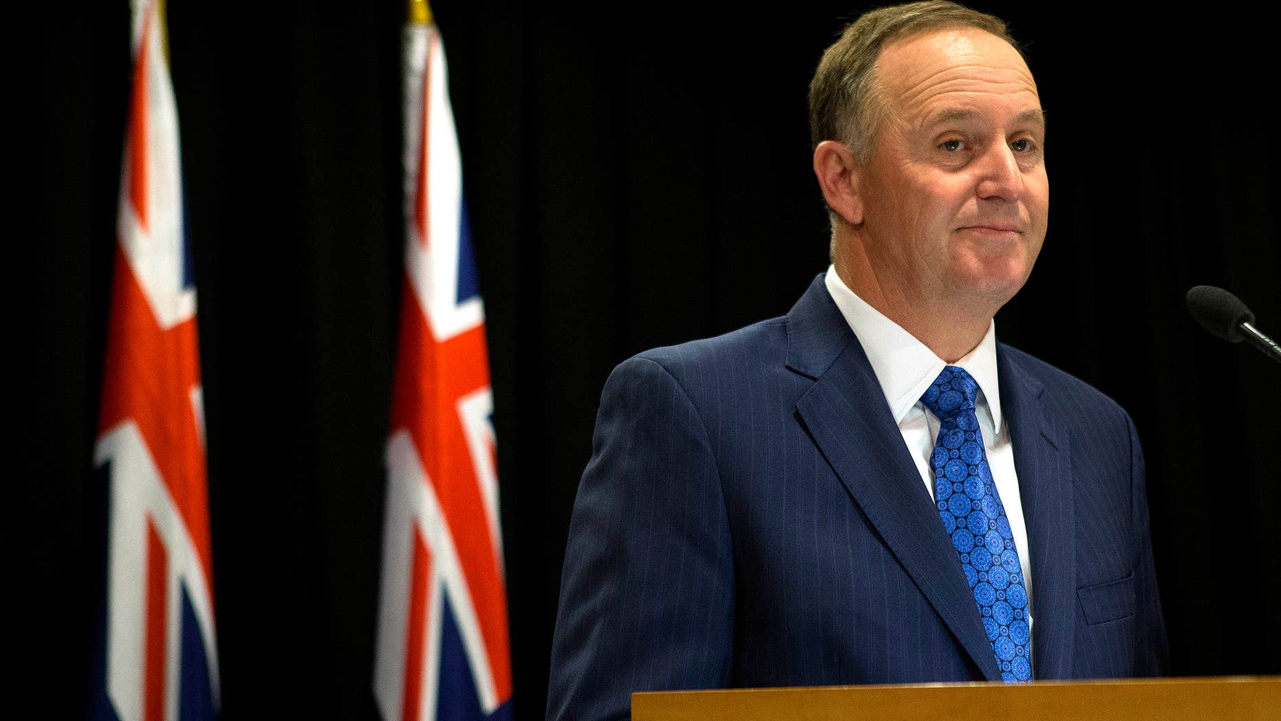 Dec. 5, 2016: New Zealand Prime Minister John Key announces his decision to resign and stand-down from politics at a press conference in Wellington, New Zealand.