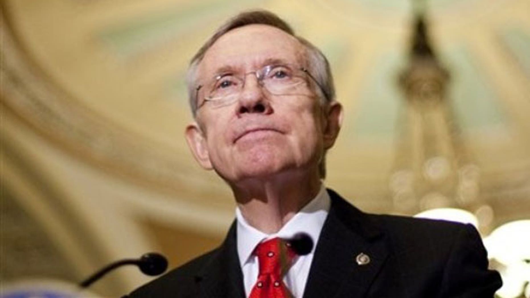 Dec. 6: Senate Majority Leader Harry Reid speaks to the media on Capitol Hill. (AP)
