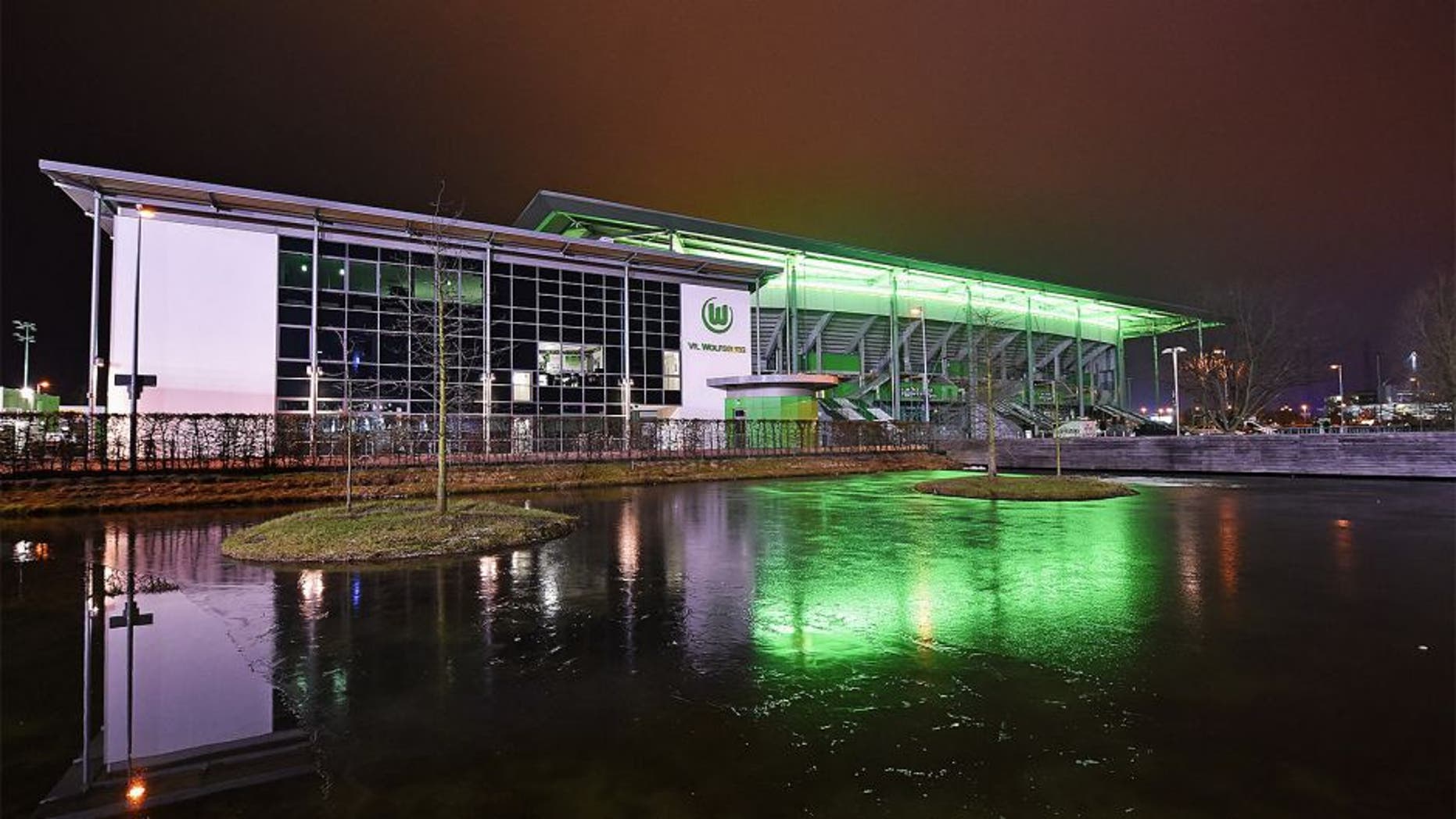 WOLFSBURG, GERMANY - JANUARY 23: A general view of the Volkswagen Arena after a friendly match between VfL Wolfsburg and Karlsruher SC at the AOK stadium on January 23, 2015 in Wolfsburg, Germany. (Photo by Stuart Franklin/Bongarts/Getty Images)