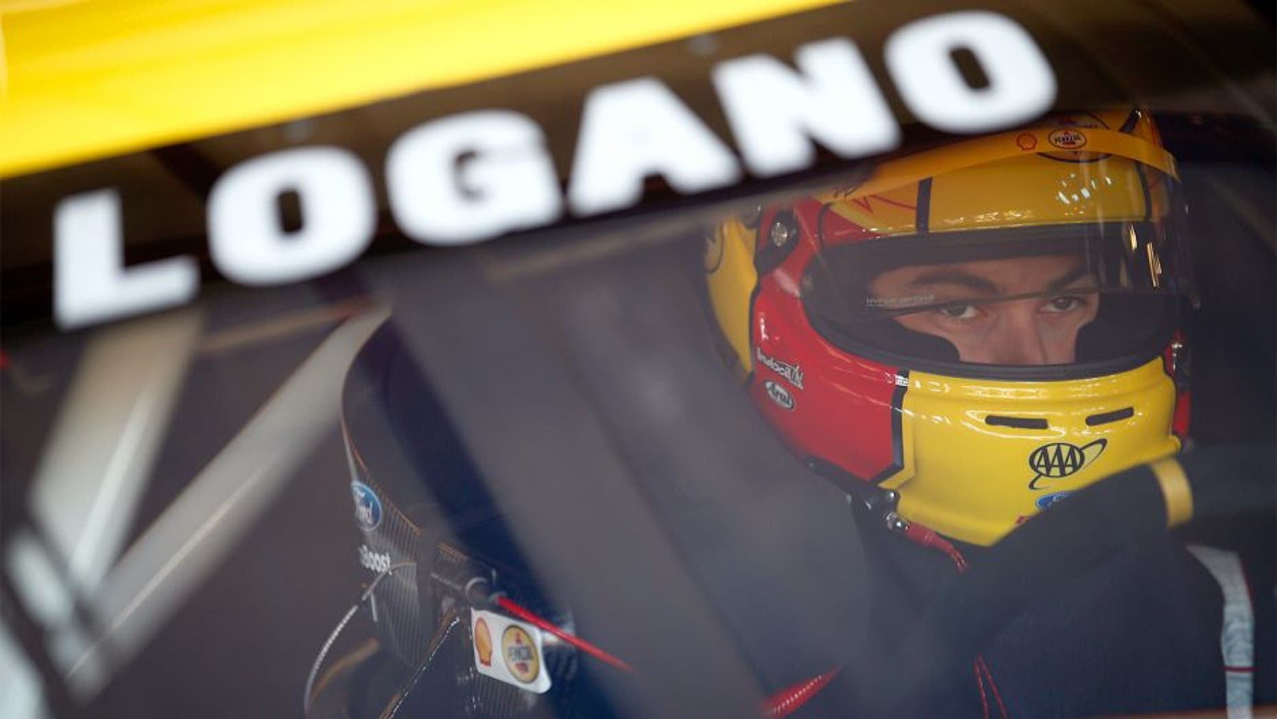 JOLIET, IL - SEPTEMBER 14: Joey Logano, driver of the #22 Shell-Pennzoil Ford, during practice for the NASCAR Sprint Cup Series Geico 400 at Chicagoland Speedway on September 14, 2013 in Joliet, Illinois. (Photo by Jeff Zelevansky/NASCAR via Getty Images) *** Local Caption *** Joey Logano