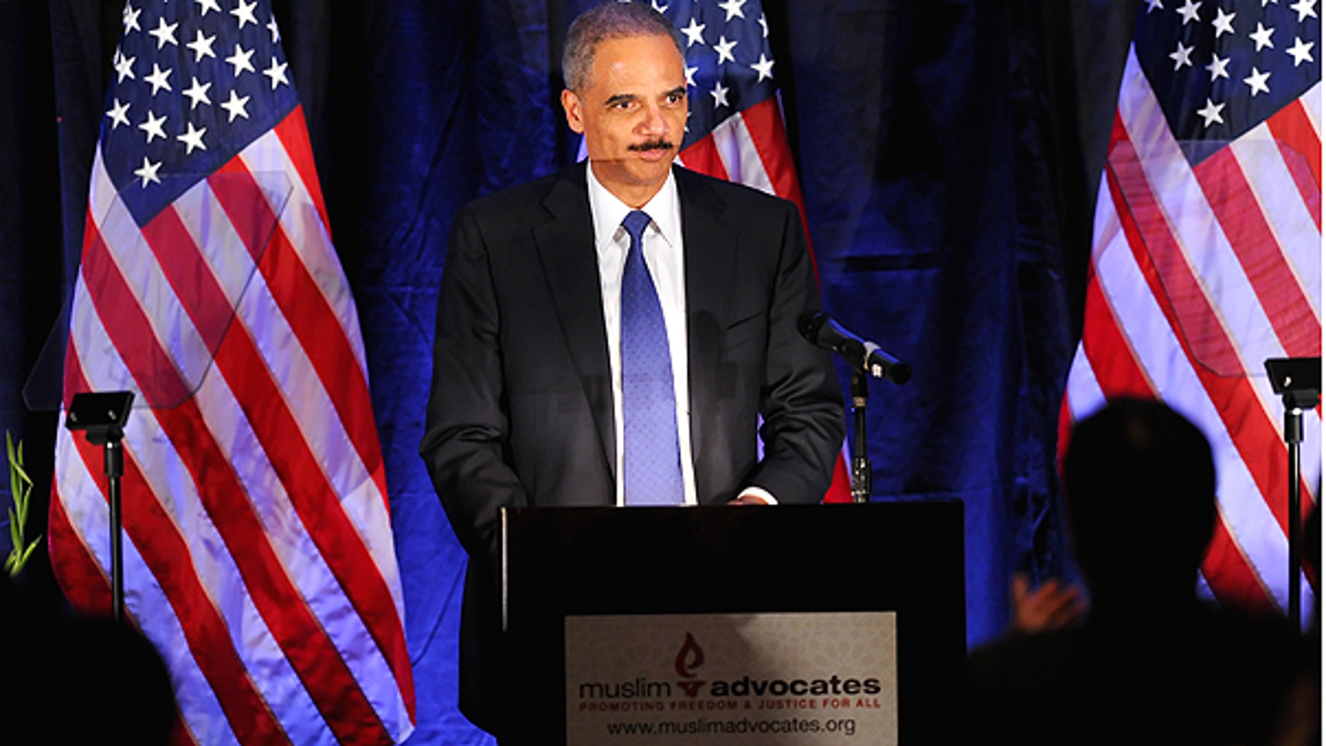 Dec. 10: Attorney General Eric Holder speaks at the Muslim Advocates annual dinner in Millbrae, Calif.