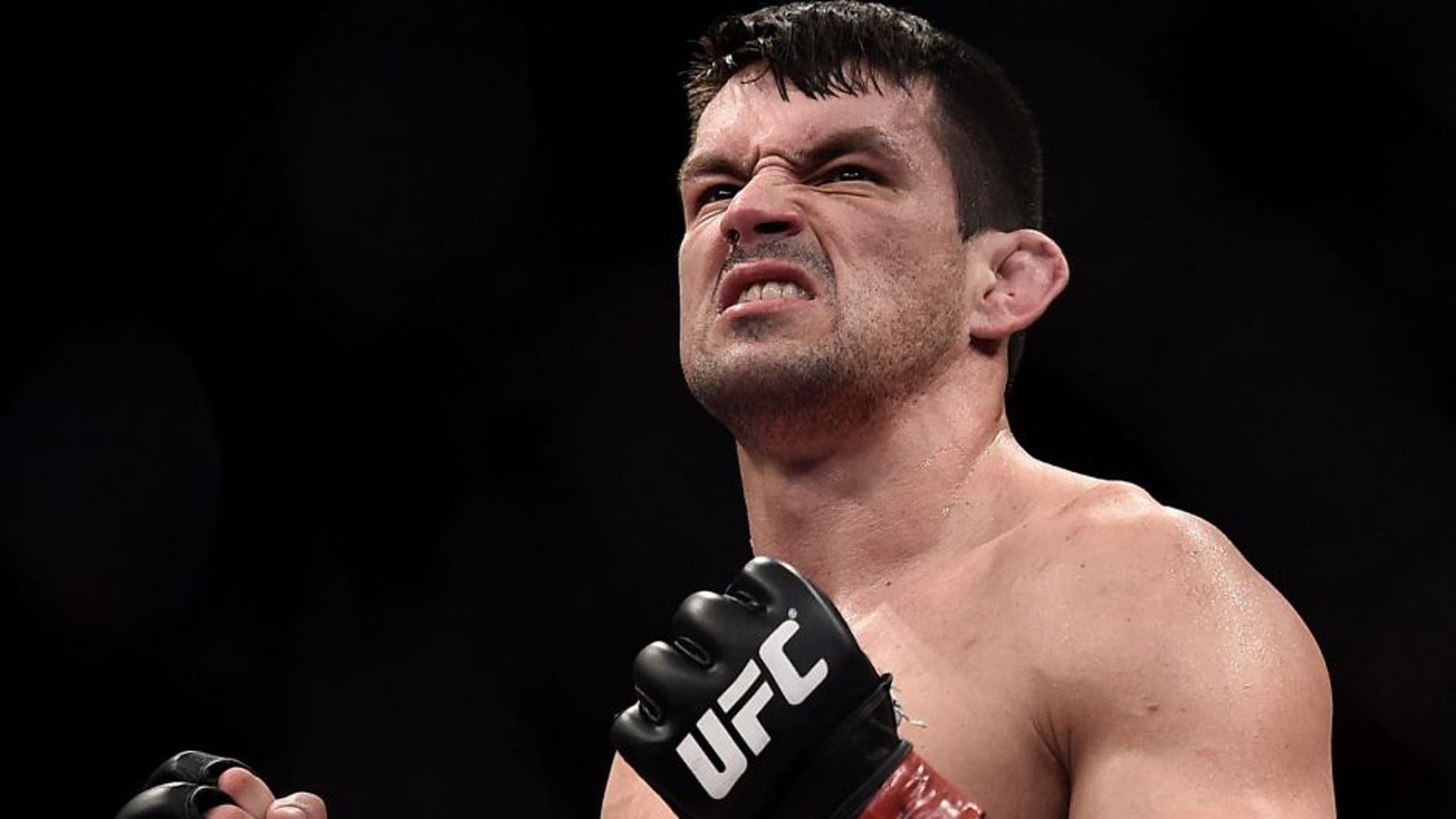 RIO DE JANEIRO, BRAZIL - AUGUST 01: Demian Maia of Brazil celebrates victory over Neil Magny of the United States in their welterweight bout during the UFC 190 Rousey v Correia at HSBC Arena on August 1, 2015 in Rio de Janeiro, Brazil. (Photo by Buda Mendes/Zuffa LLC/Zuffa LLC via Getty Images)