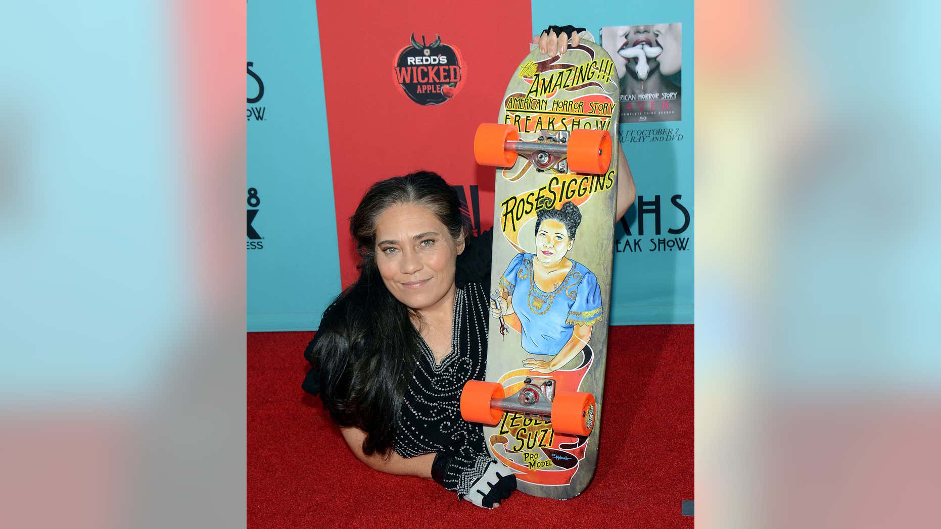 FILE - In this Sunday, Oct. 5, 2014 file photo, Rose Siggins attends the premiere screening of "American Horror Story: Freak Show" at the TCL Chinese Theatre in Los Angeles.