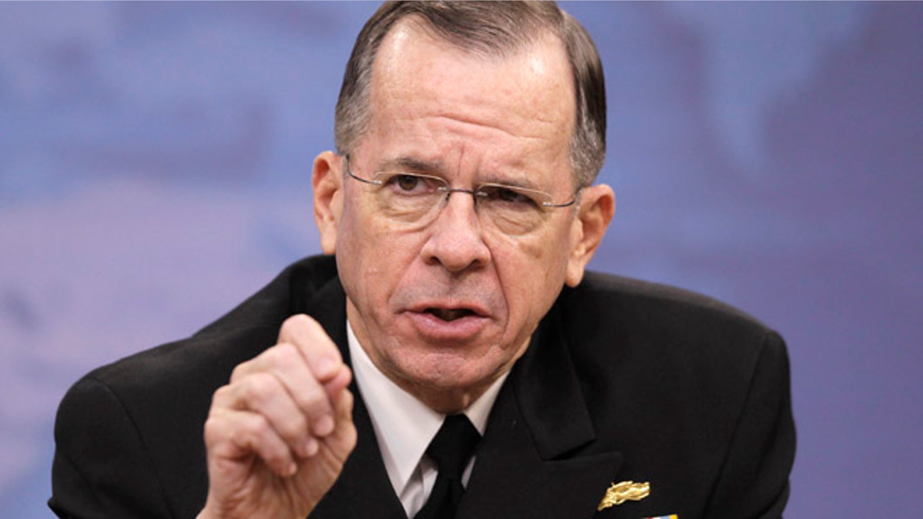 Nov. 30: Joint Chiefs Chairman Adm. Mike Mullen speaks to reporters on gays in the military at the Pentagon.
