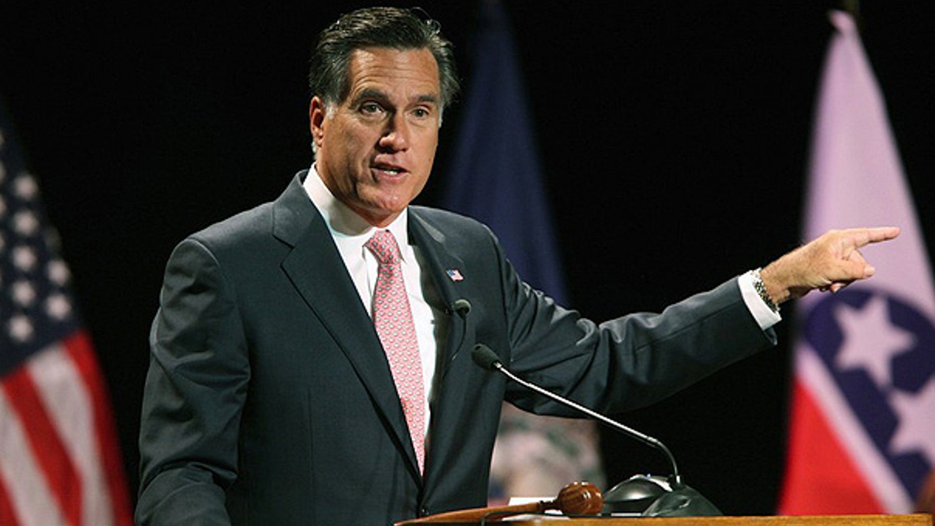Former Massachusetts Gov. Mitt Romney speaks at the New Hampshire Republican Party State Convention in Concord in September.