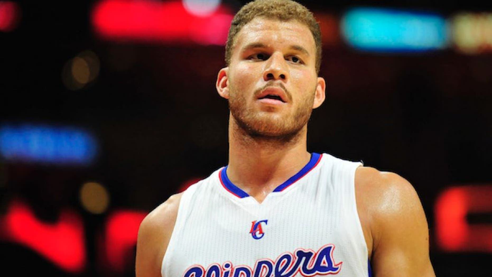 November 15, 2014; Los Angeles, CA, USA; Los Angeles Clippers forward Blake Griffin (32) during a stoppage in play against the Phoenix Suns during the second half at Staples Center. Mandatory Credit: Gary A. Vasquez-USA TODAY Sports