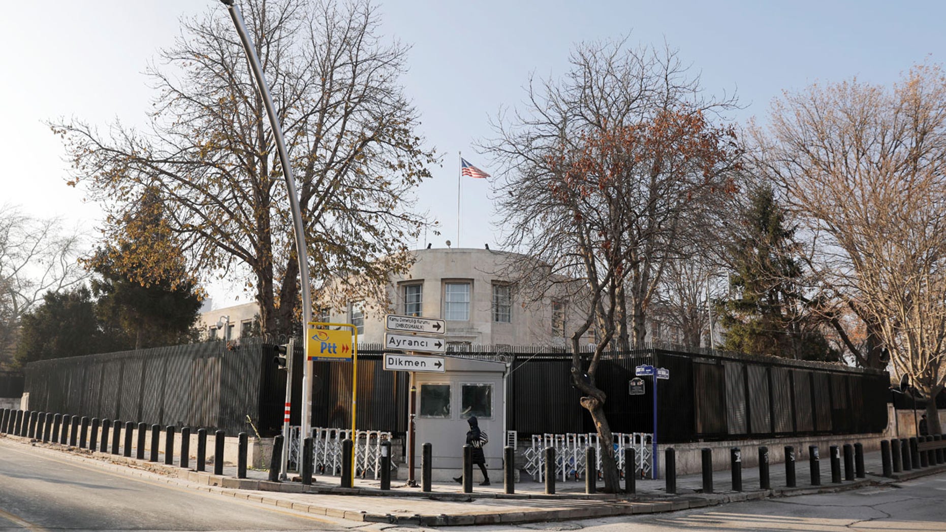 General view of the U.S. Embassy in Ankara.