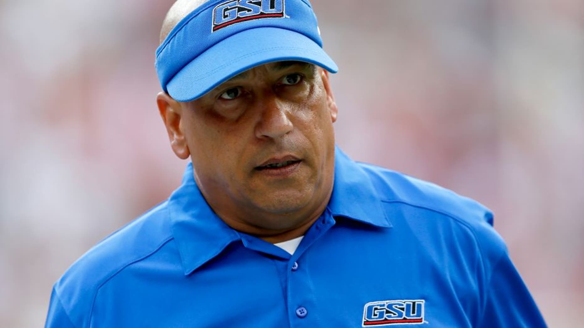 TUSCALOOSA, AL - OCTOBER 05: Head coach Trent Miles of the Georgia State Panthers looks on from the sidelines of their 45-3 loss to the Alabama Crimson Tide at Bryant-Denny Stadium on October 5, 2013 in Tuscaloosa, Alabama. (Photo by Kevin C. Cox/Getty Images)