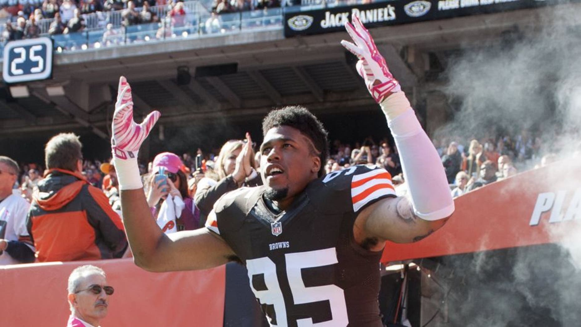 Browns linebakcer Armonty Bryant will be inactive for Sunday's game after being arrested early Friday morning.