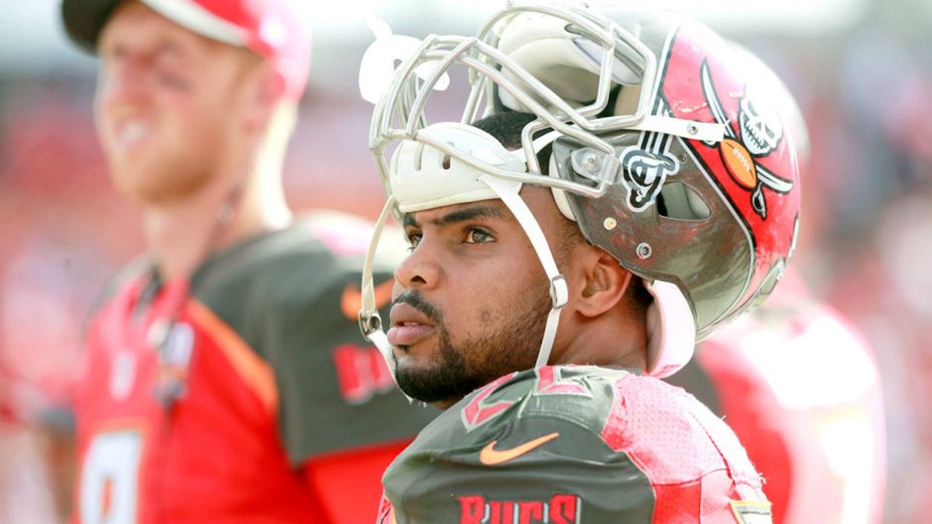 Dec 27, 2015; Tampa, FL, USA; Tampa Bay Buccaneers running back Doug Martin (22) during the first half against the Chicago Bears at Raymond James Stadium. Mandatory Credit: Kim Klement-USA TODAY Sports