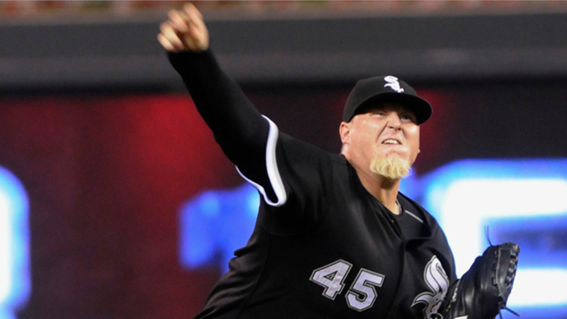 FILE - In this July 15, 2010, file photo, Chicago White Sox pitcher Bobby Jenks throws against the Minnesota Twins during a baseball game in Minneapolis.
