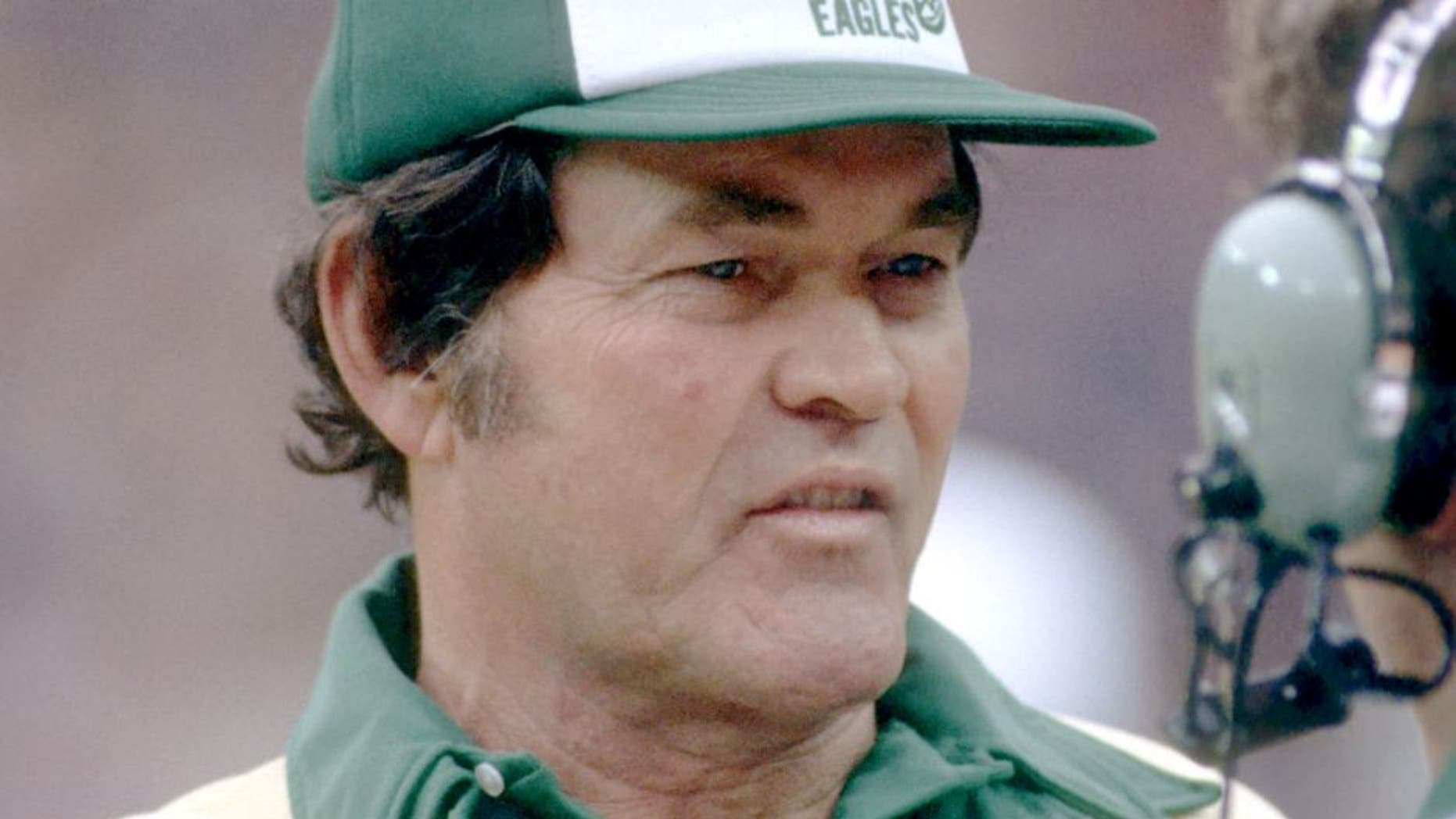 PHILADELPHIA - CIRCA 1984: Head coach Marion Campbell of the Philadelphia Eagles on the sideline during a game at Veterans Stadium circa 1984 in Philadelphia, Pennsylvania. (Photo by George Gojkovich/Getty Images) *** Local Caption *** Marion Campbell