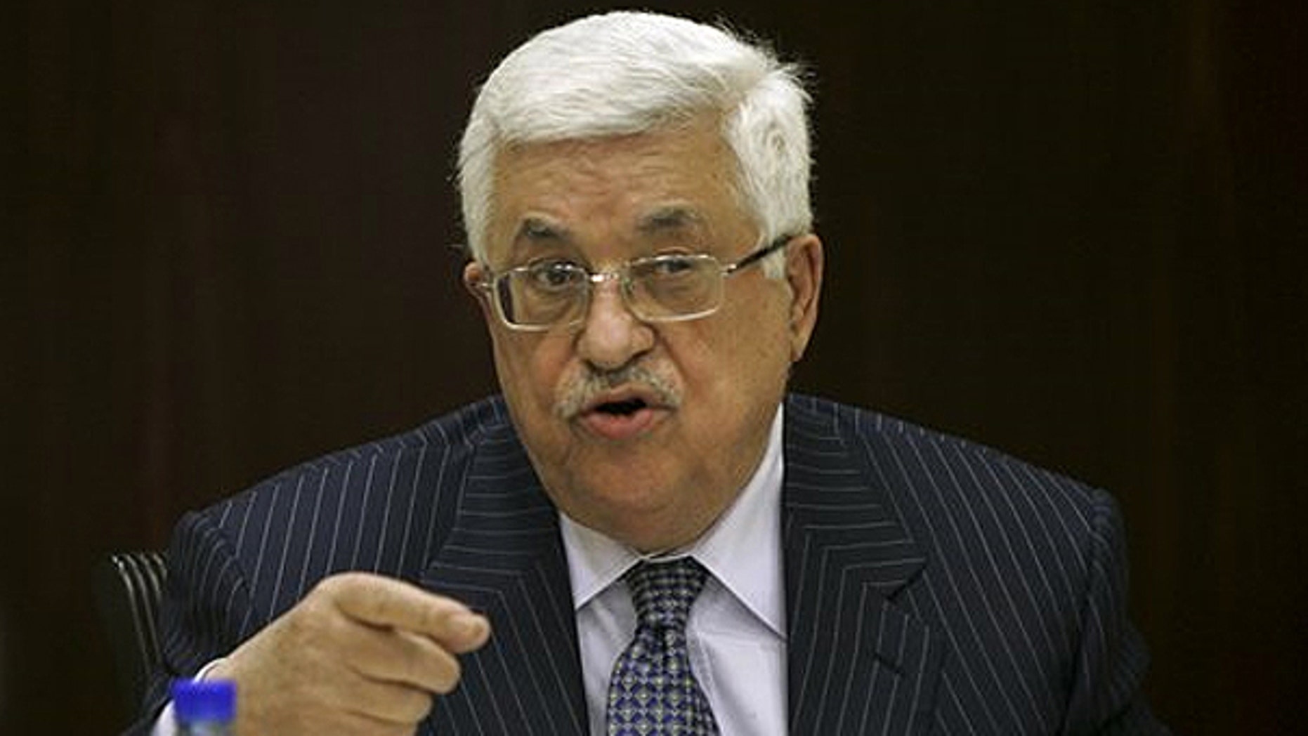 Dec. 13: Palestinian President Mahmoud Abbas gestures as he speaks during a meeting of Fatah's executive committee in the West Bank city of Ramallah.