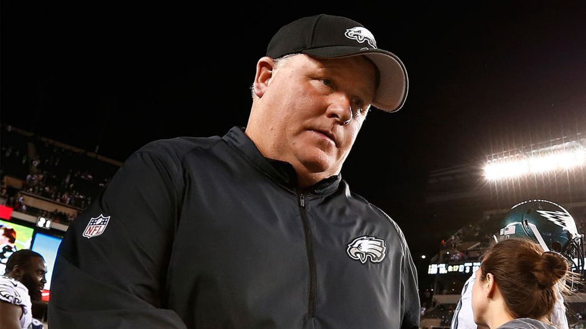 PHILADELPHIA, PA - SEPTEMBER 20: Head coach Chip Kelly of the Philadelphia Eagles walks off the field after their 20-10 loss to the Dallas Cowboys at Lincoln Financial Field on September 20, 2015 in Philadelphia, Pennsylvania. The Cowboys defeated the Eagles 20-10. (Photo by Rich Schultz /Getty Images)