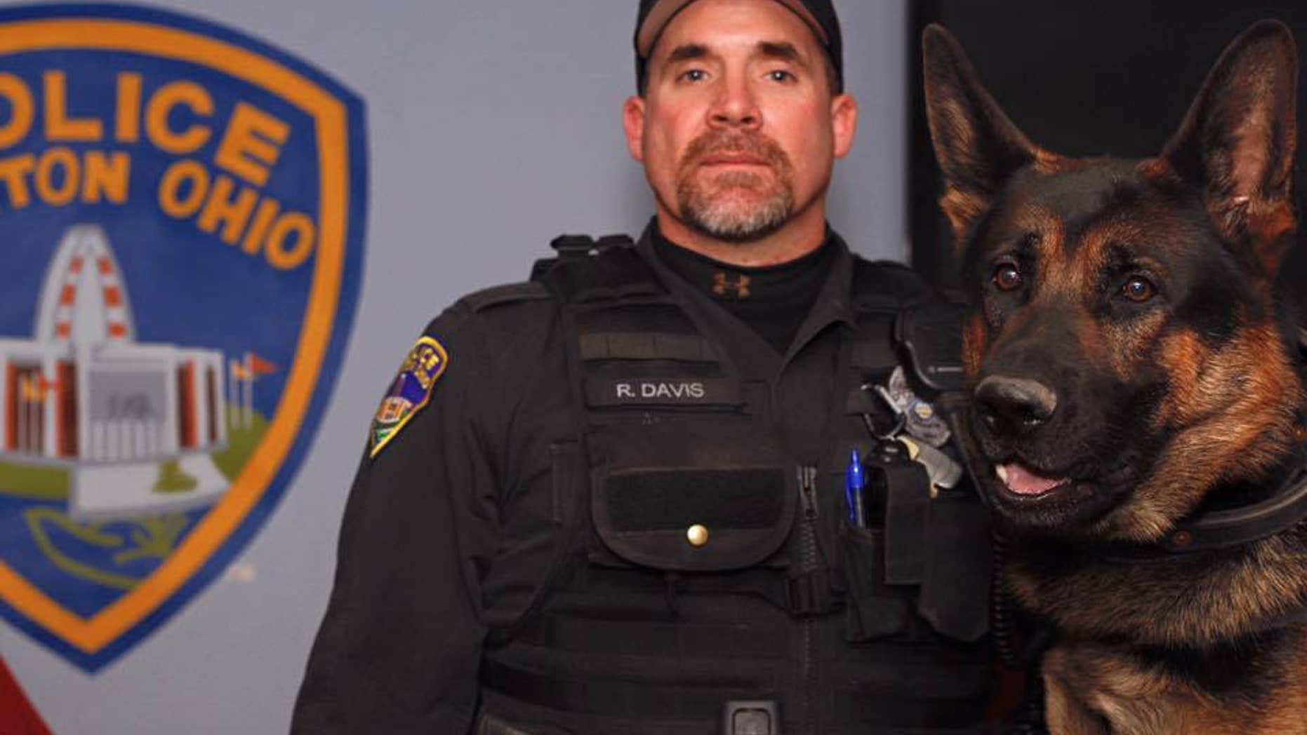 Jethro, a 3-year-old police K-9, was shot during a burglary and died on Sunday.