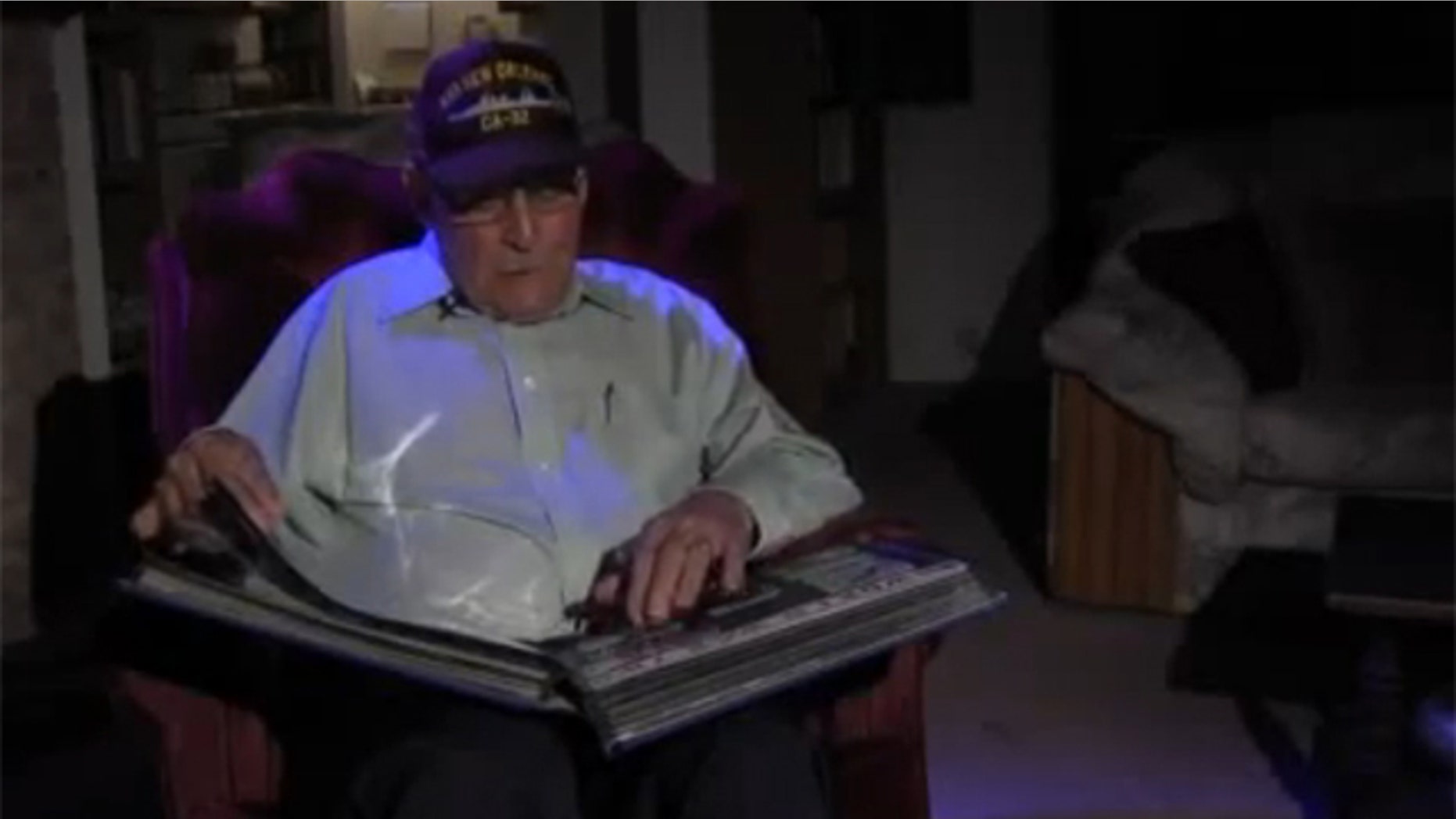 December 6, 2011: Peal Harbor veteran David Callahan speaks with a reporter.