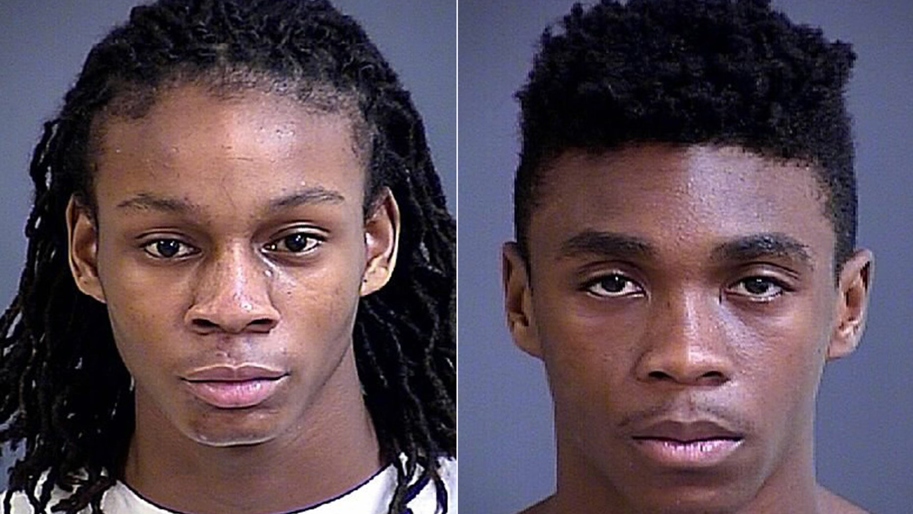 Deon Frasier, 17, left, and Michael Dupree-Taylor, 19