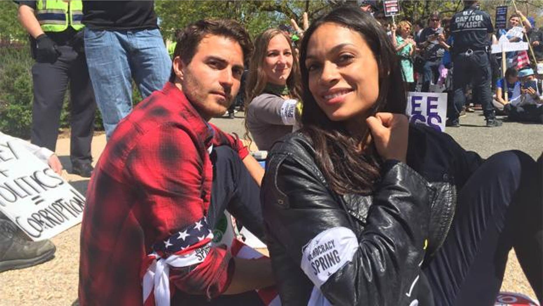 Rosario Dawson at Democracy Spring rally in Washington, D.C.