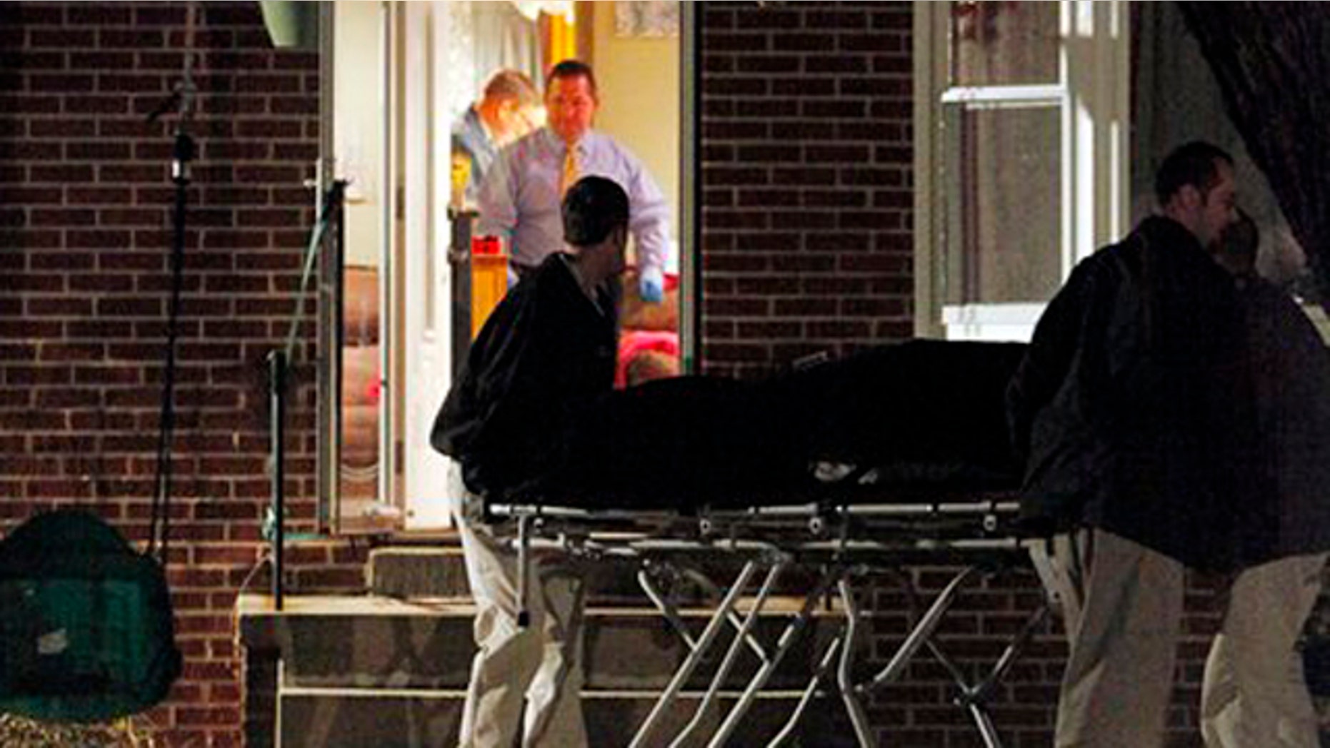 Jan 28, 2012: Multiple bodies are removed from a home in Mechanicsville near Richmond, Virginia.
