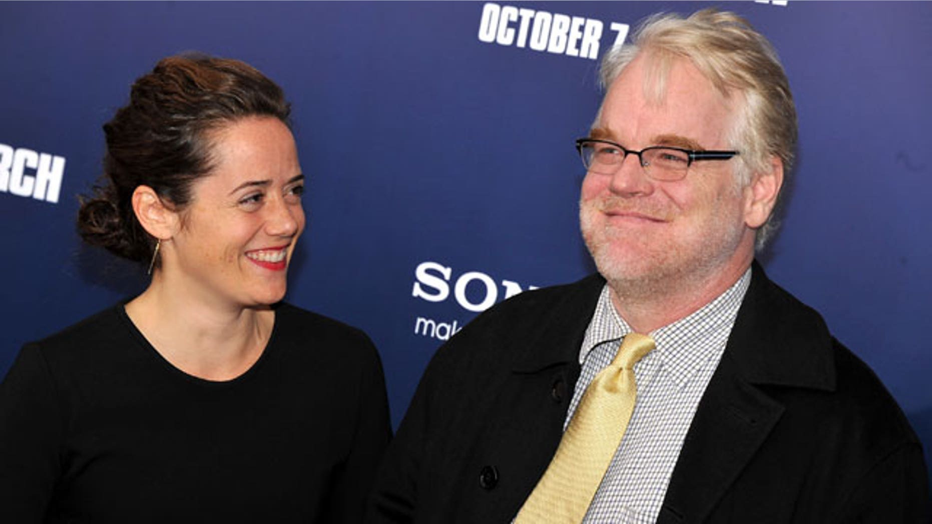 Mimi O'Donnell and partner Philip Seymour Hoffman.