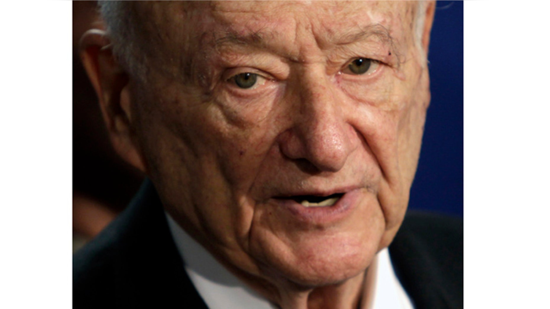 FILE - In this March 1, 2011 file photo, former New York Mayor Ed Koch speaks during a news conference in Albany, N.Y.