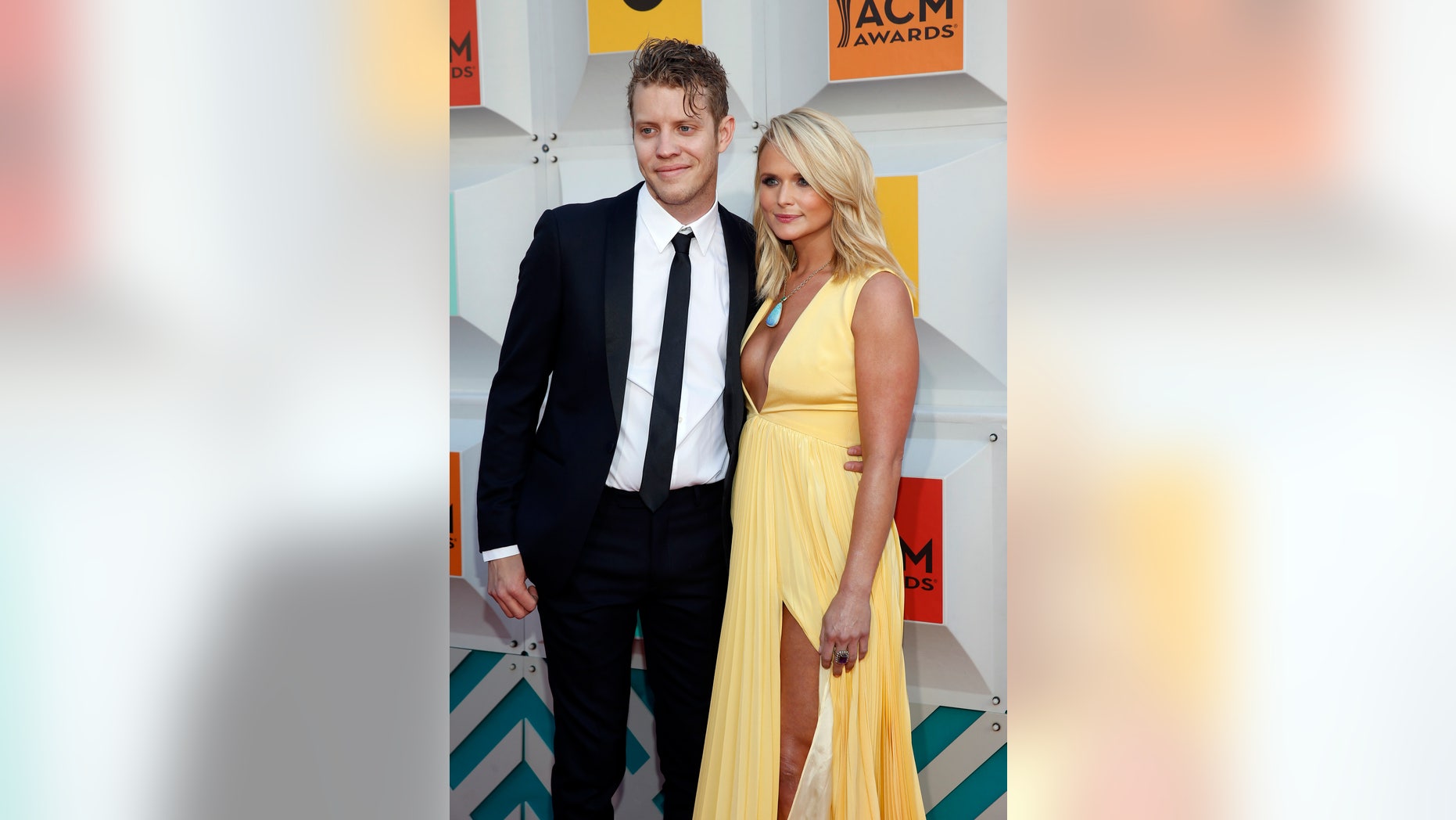 Musician Anderson East and singer Miranda Lambert arrive at the 51st Academy of Country Music Awards in Las Vegas, Nevada April 3, 2016.